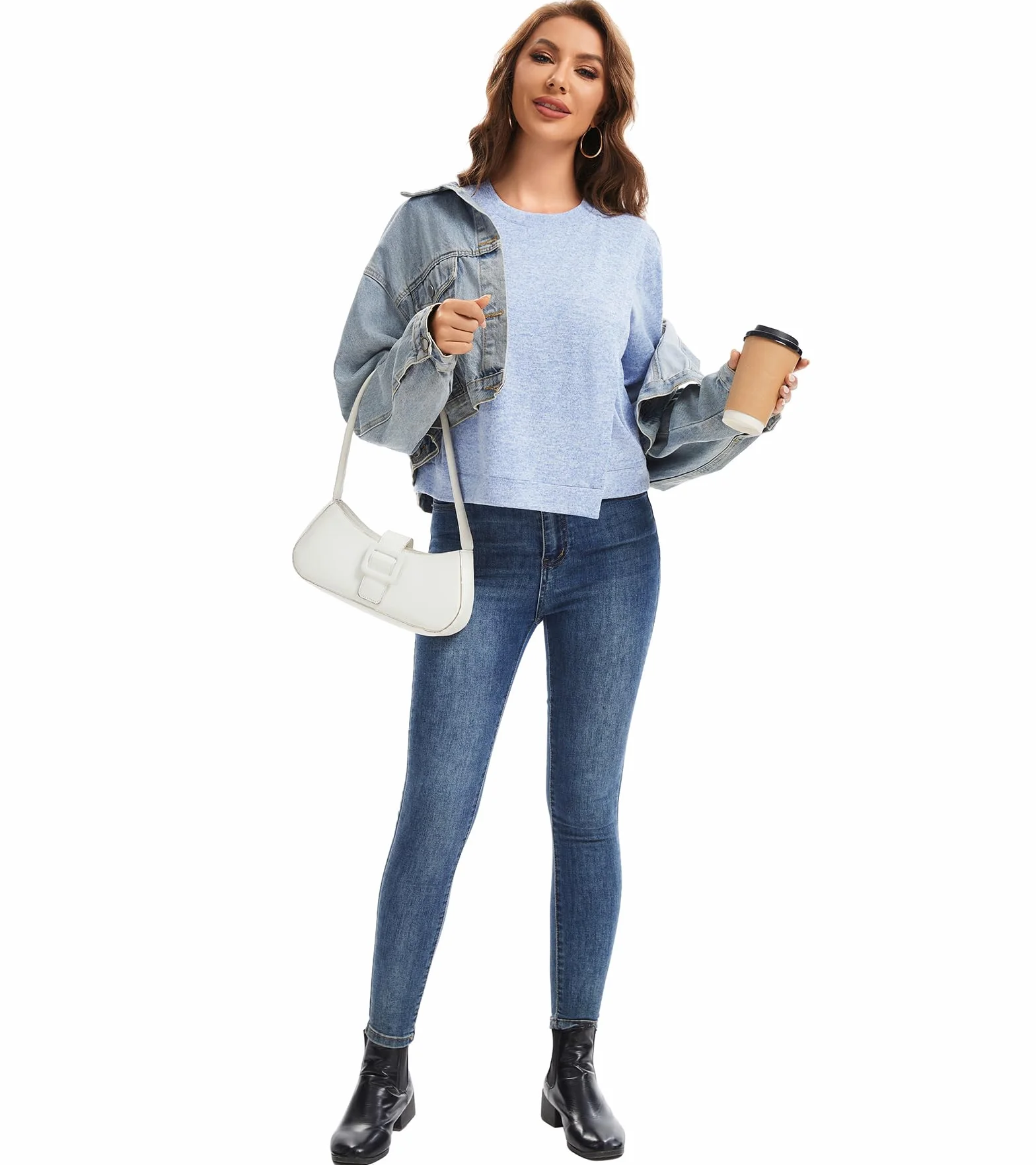Sosolism Top d'allaitement Manches Longues Tshirt de Lactation pour Femmes Enfiler Sweatshirts