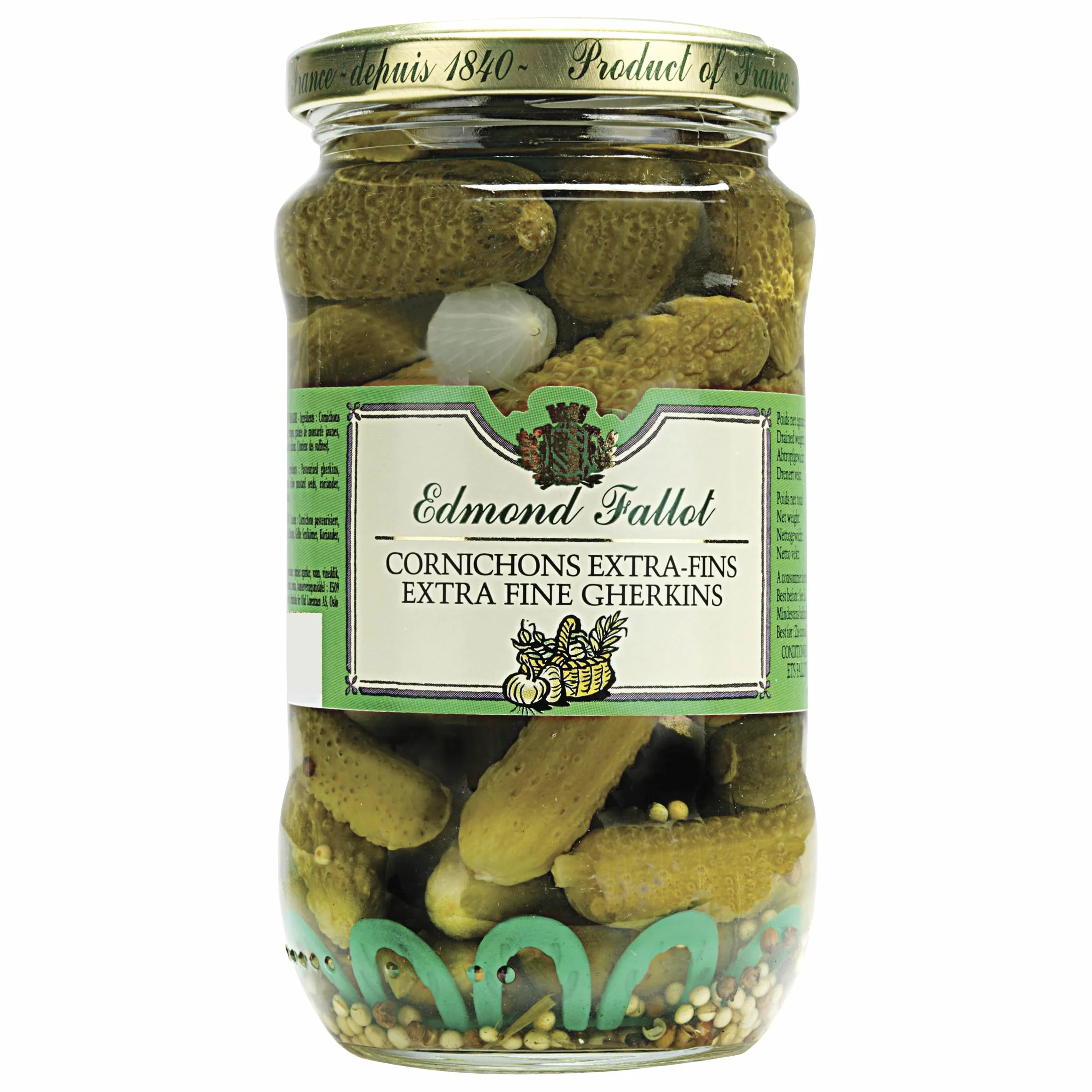 Edmond Fallot - Cornichons Extra-Fins - Extra Fine Gherkins - 340g