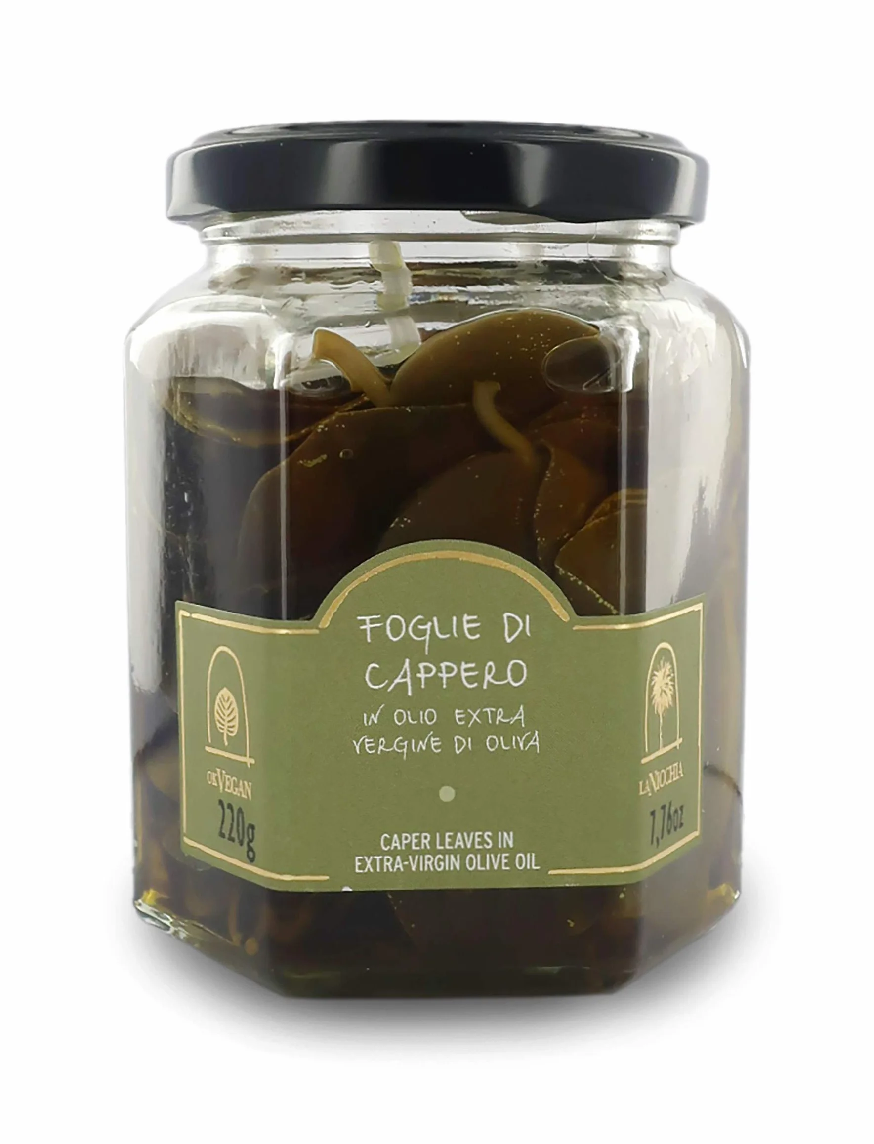 La Nicchia Pantelleria - Feuilles de Câpre à l'Huile d'Olive Extra Vierge 220g