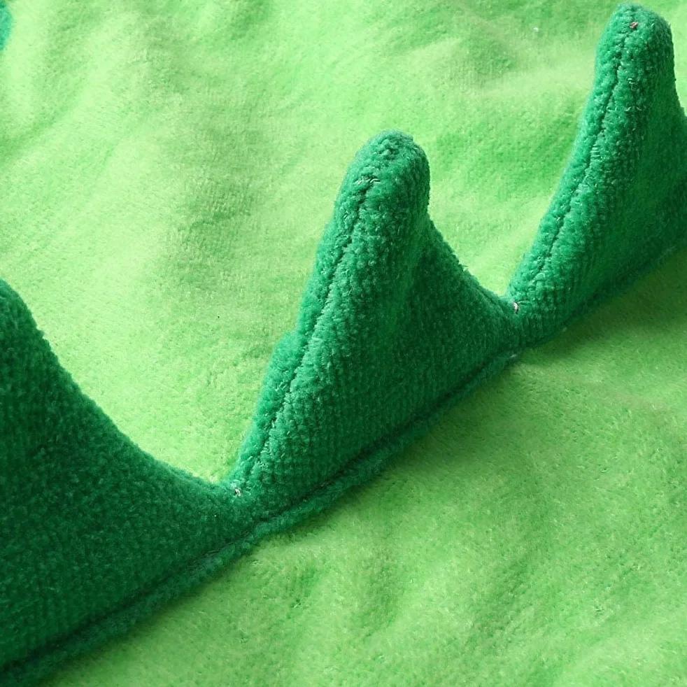 Peignoir à Capuche Bébé Verve Jelly 0-4 Ans Coton Motif Dinosaure Vert