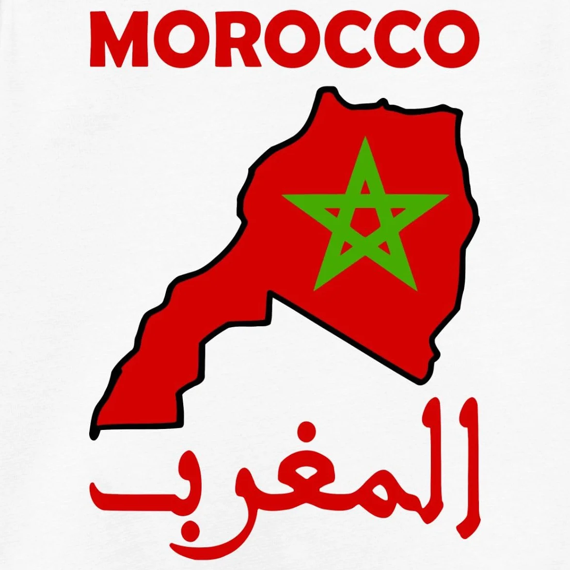 Spreadshirt Morocco Carte Maroc Drapeau Cadeau Marocain Body Manches Courtes Bébé Bio