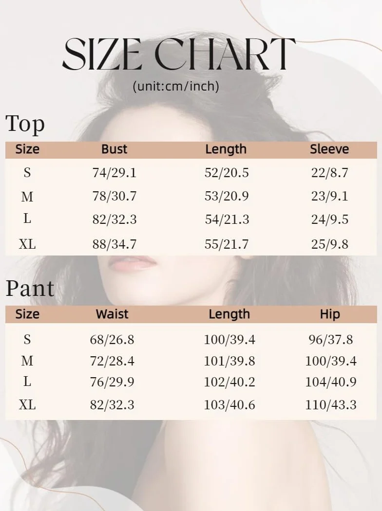 Ensemble Femme 2 Pièces Pantalon et Haut Fluide Manches Courtes avec Poches Loungewear Casual