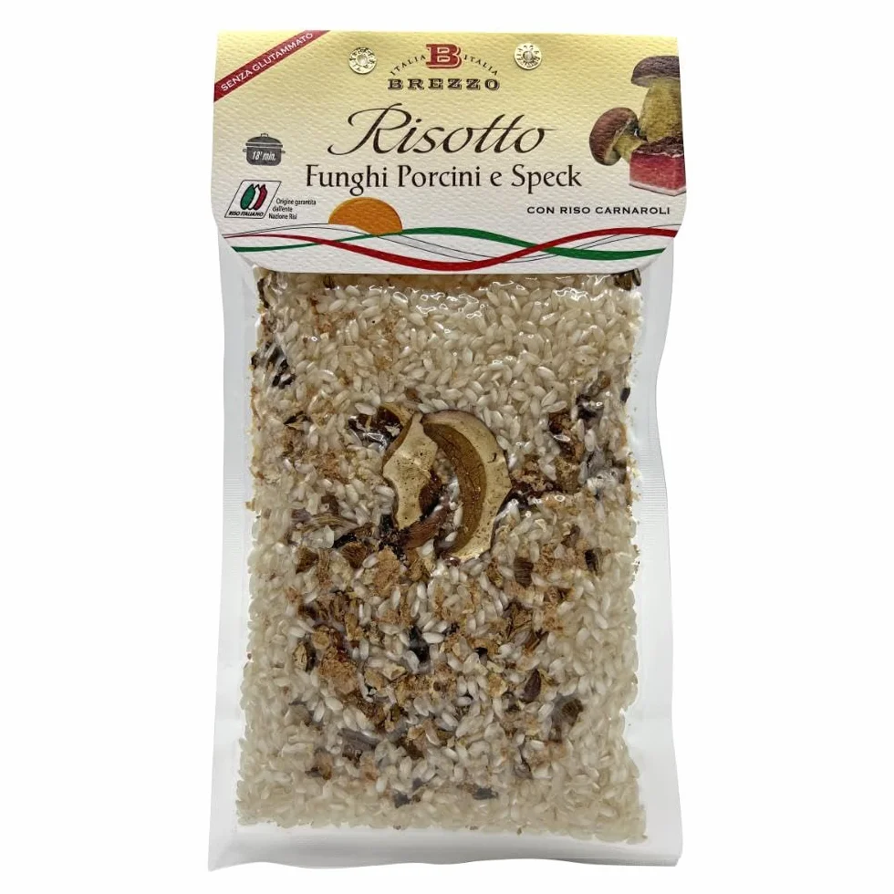 Brezzo Tris Risotti de 300 g aux cèpes Speck, Safran Champignons Cèpes et à la truffe