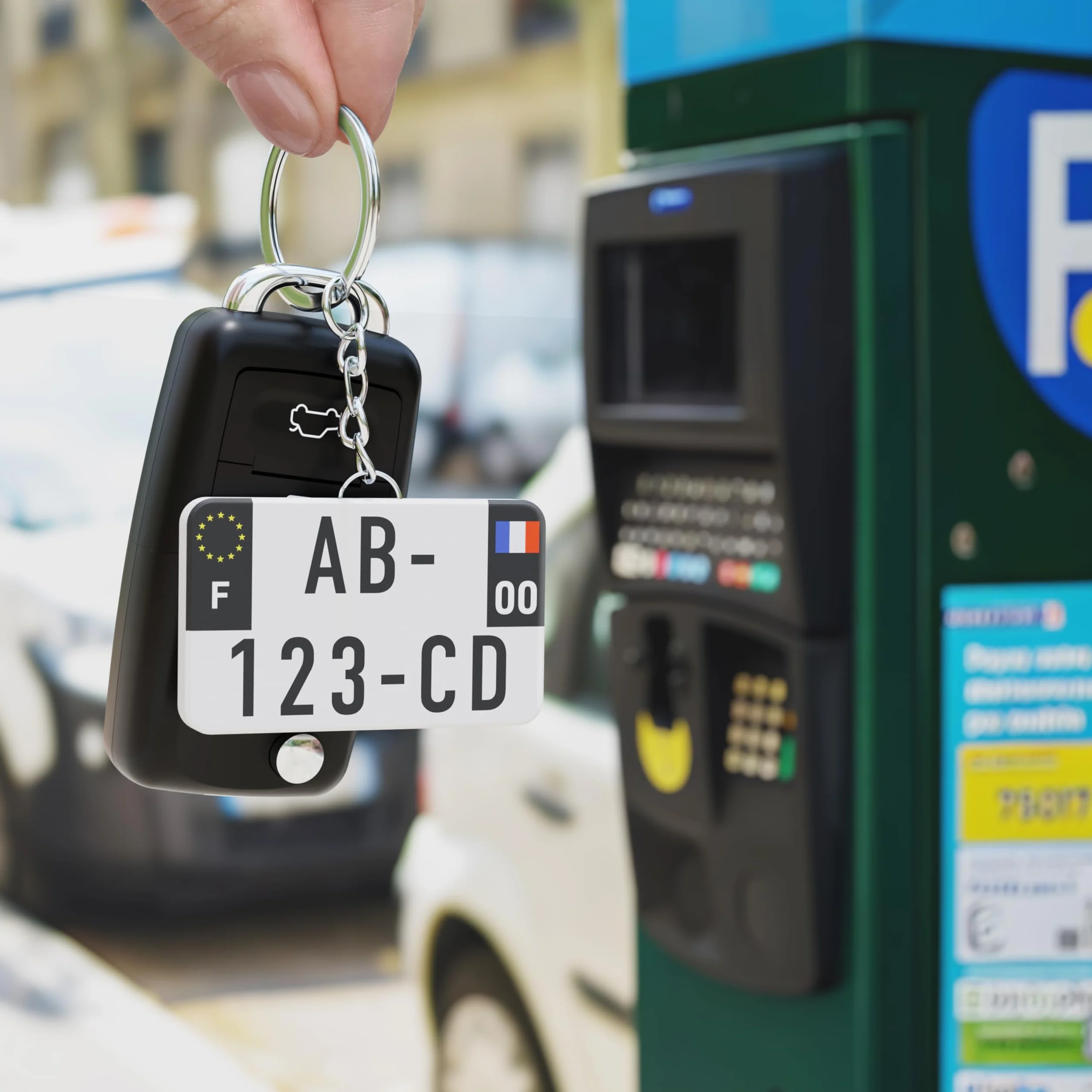 Porte-Clés Personnalisé Plaque Immatriculation Moto Fabriqué en France