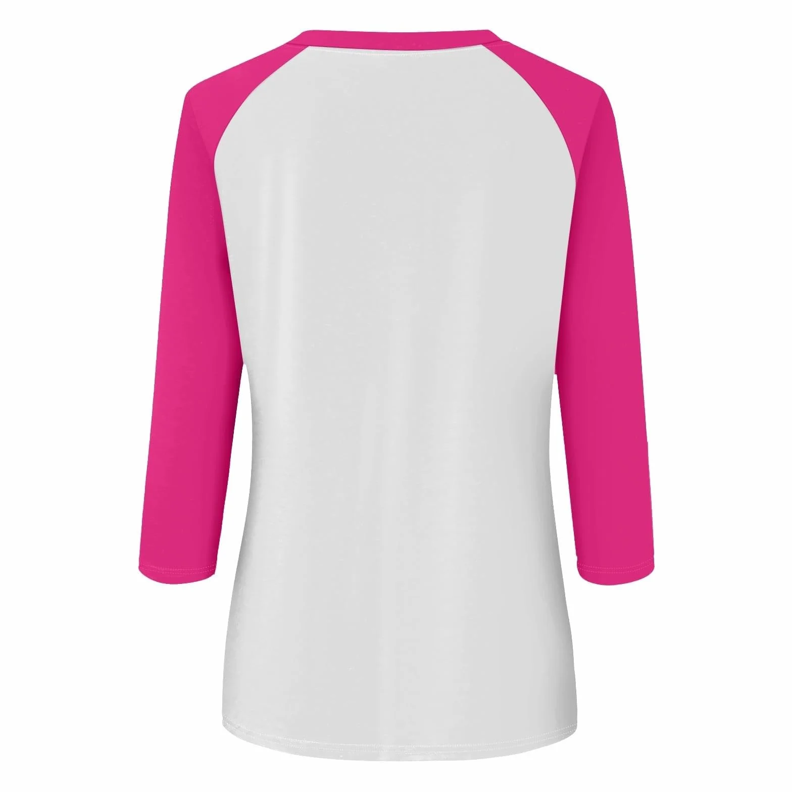 T-shirt femme manches 3/4 col rond bloc de couleurs léger sport décontracté été