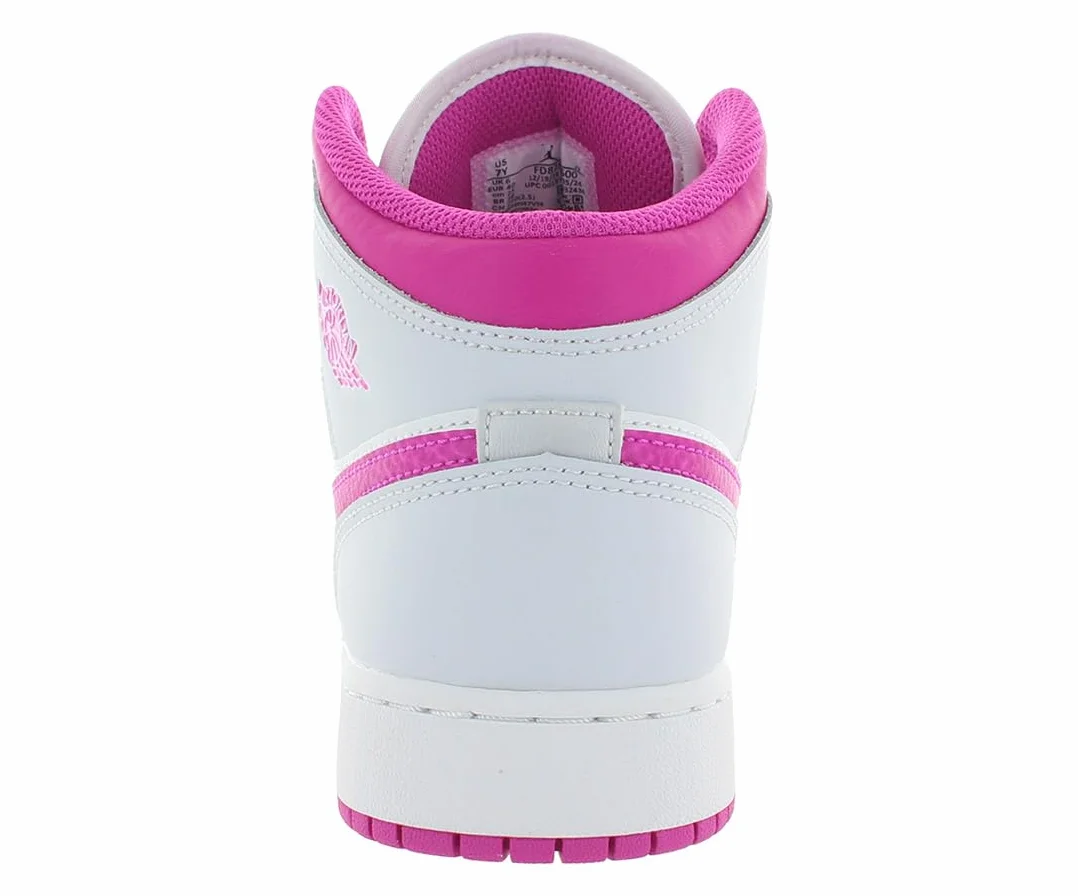 Jordan 1 Mid Noir Gris Ciment Rouge Feu Blanc