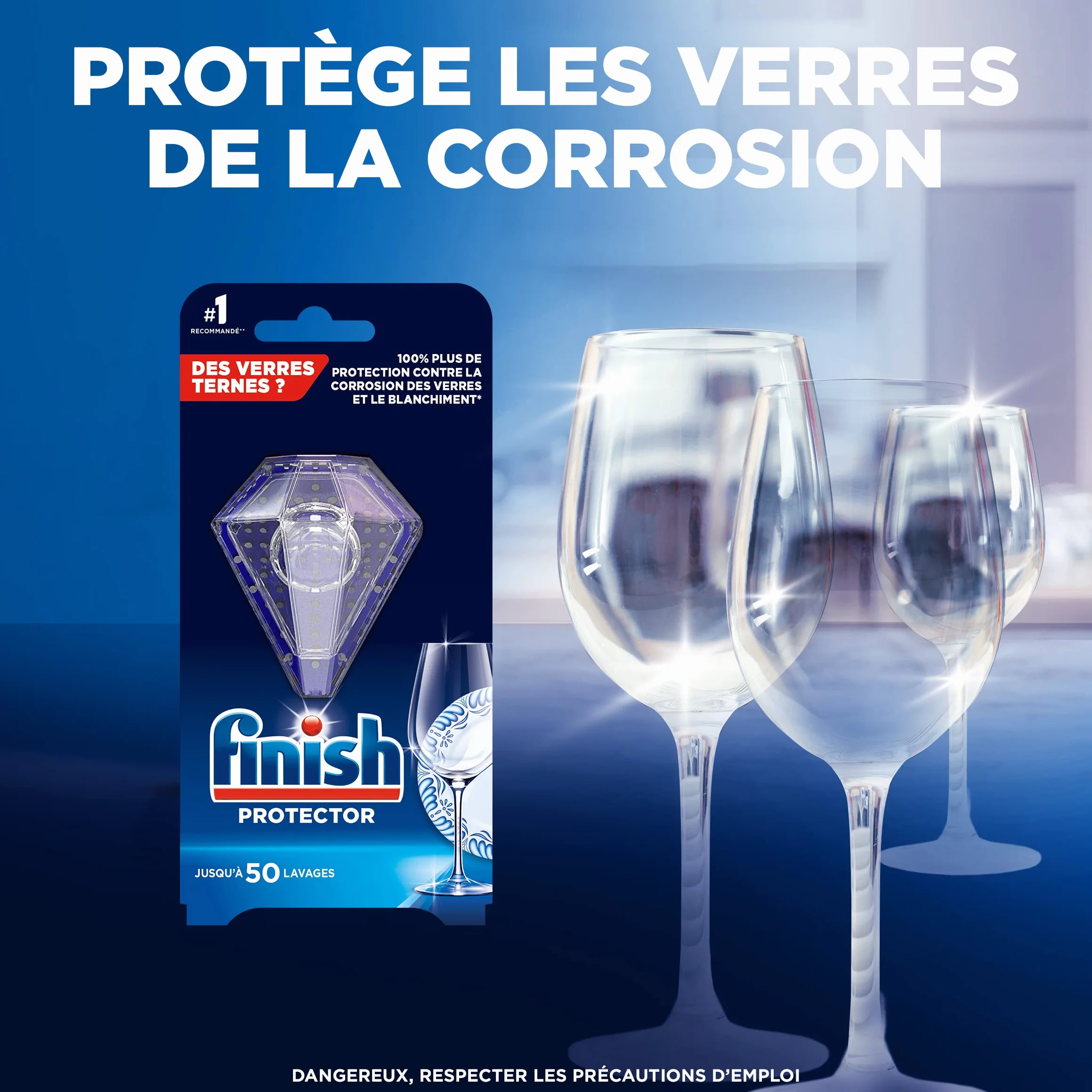 Finish Protector - Protection Des Verres Et De La Vaisselle - Produit Lave Vaisselle - Complement Pastille Lave Vaisselle - Lot de 4