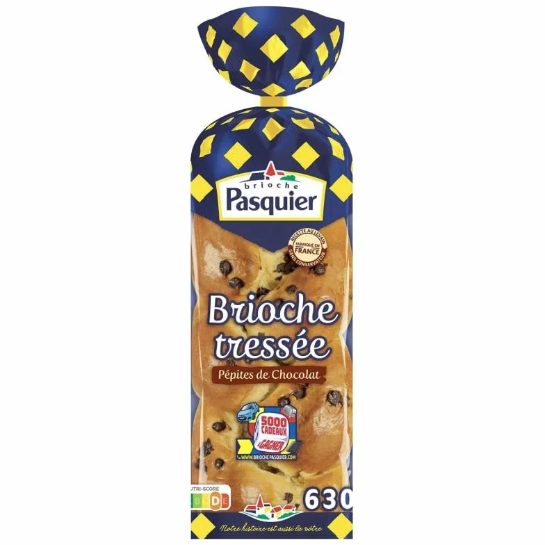 PASQUIER - Brioche Aux Pépites De Chocolat 630G - Lot De 4 - Vendu Par Lot
