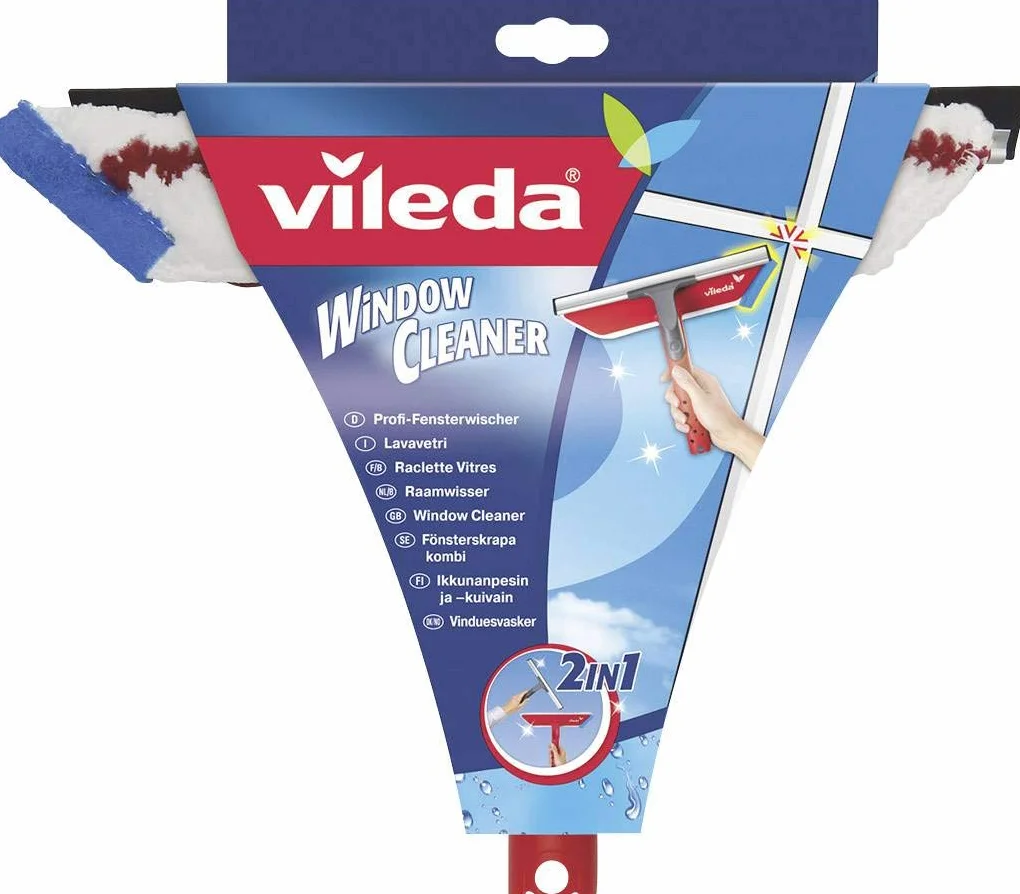 Vileda - 123385 - Raclette Vitre Active 2 en 1