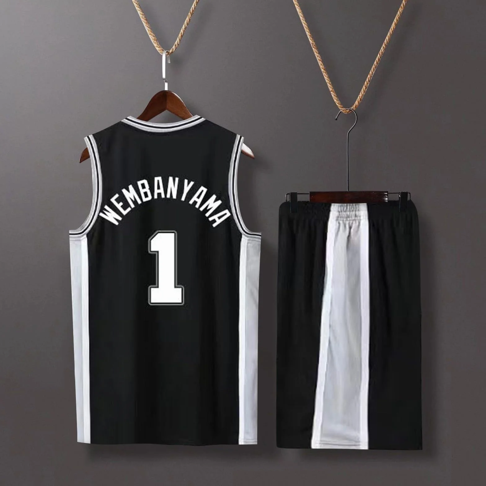 Maillot Basket Enfant Adulte 2025 2 Pièces Set Tenue Basket Homme Ensemble Maillots Basketball Jersey Équipement d'entraînement Gilet Basket+Shorts