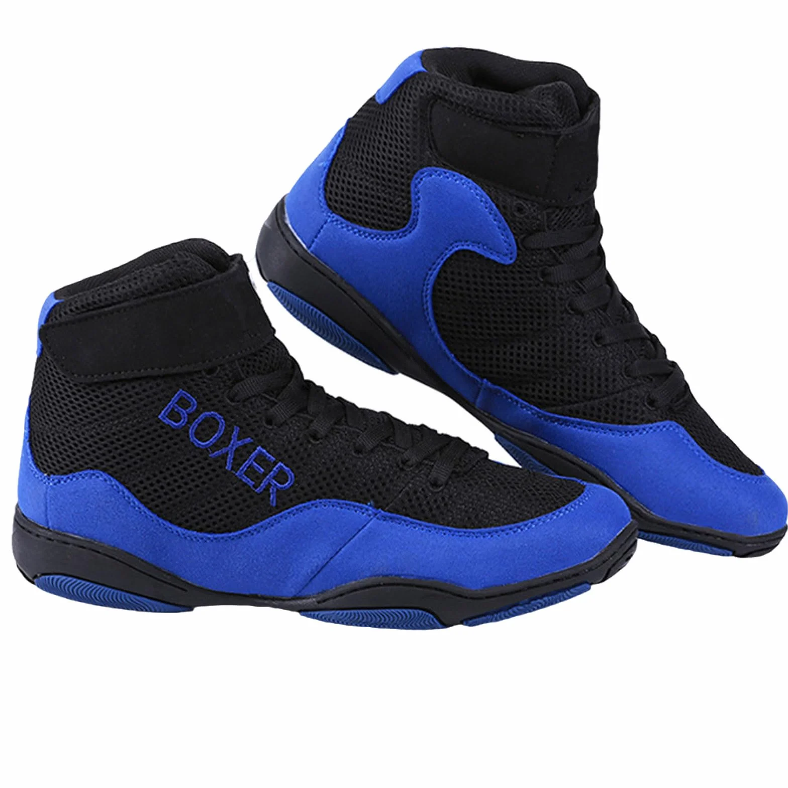 Chaussures de Lutte Respirantes pour Adultes et Enfants, Chaussures de Boxe de Compétition Professionnelle avec Protection de la Cheville