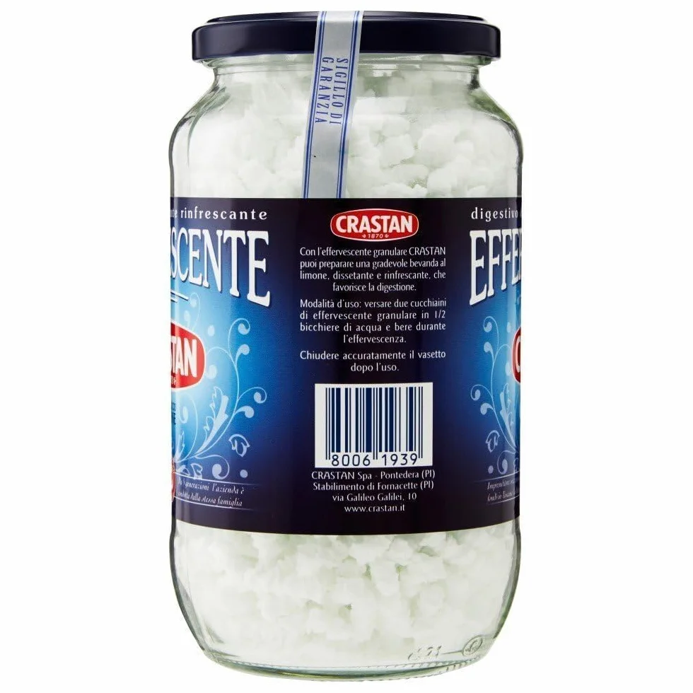 Italian Gourmet - Crastan - Effervescente Citron Digestive Rafraîchissante 6x250 g Poudre Effervescente au Jus de Citron Après Repas Sans Colorants Format Économique + Italian Gourmet Polpa