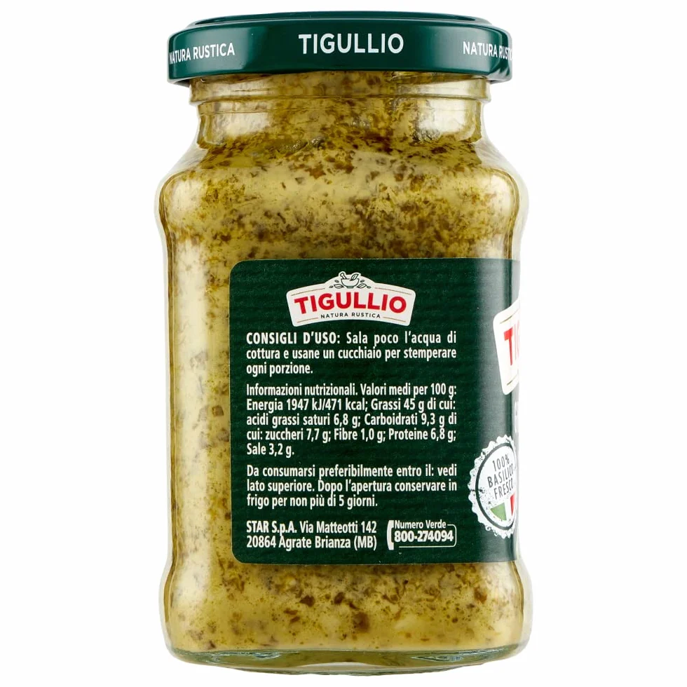 Star Tigullio GranPesto Alla Genovese Lot de 3 sauces au basilic 190 g + polpa gourmet italienne 400 g