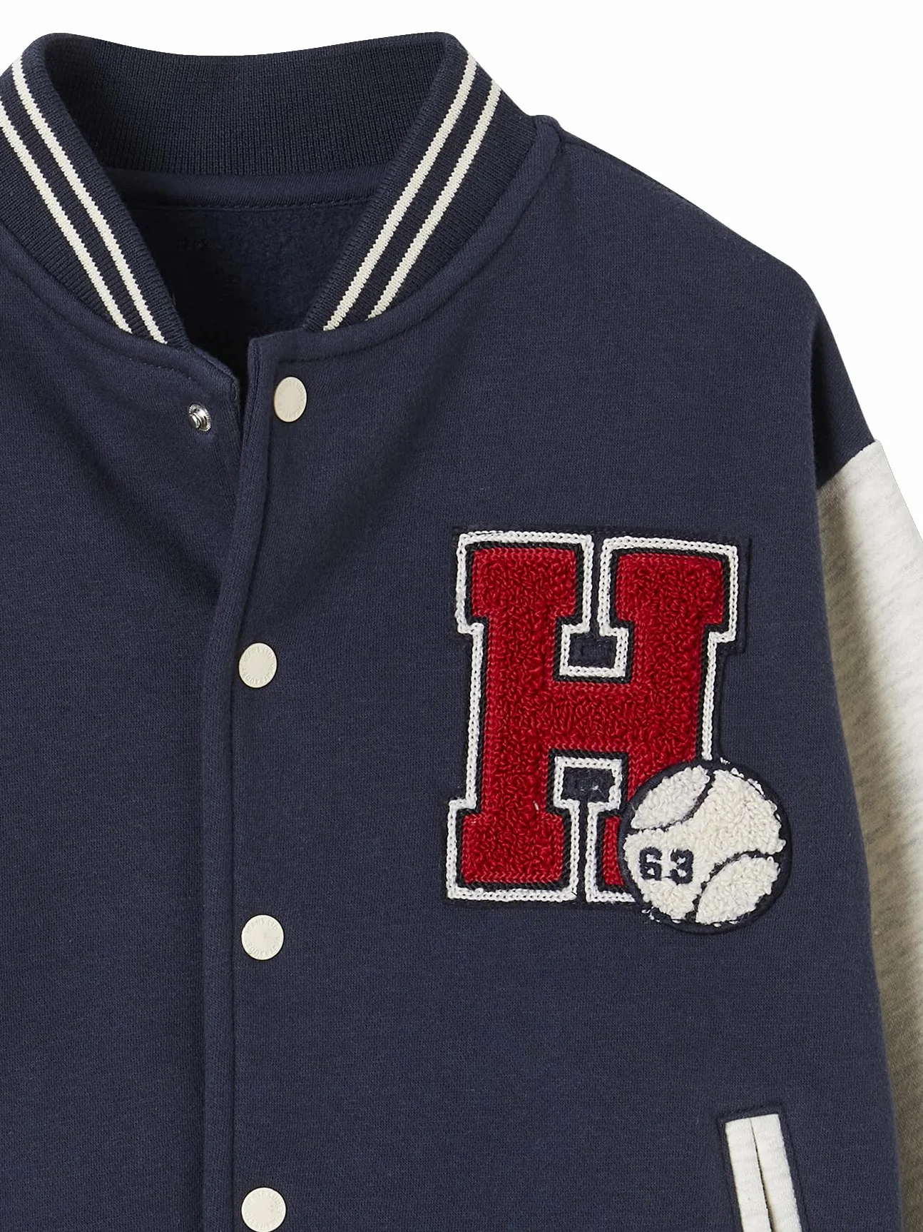 VERTBAUDET Sweat garçon Molleton Teddy Badge bouclettes