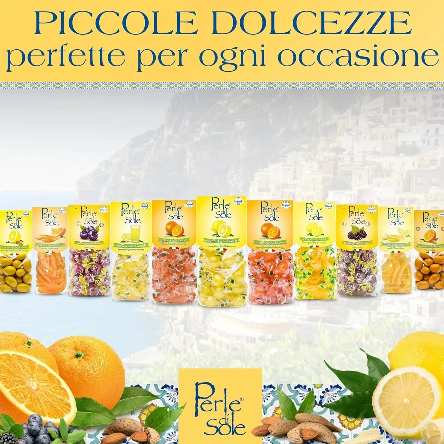 Bonbons durs à l'orange 1000 Gr. - Perle di Sole