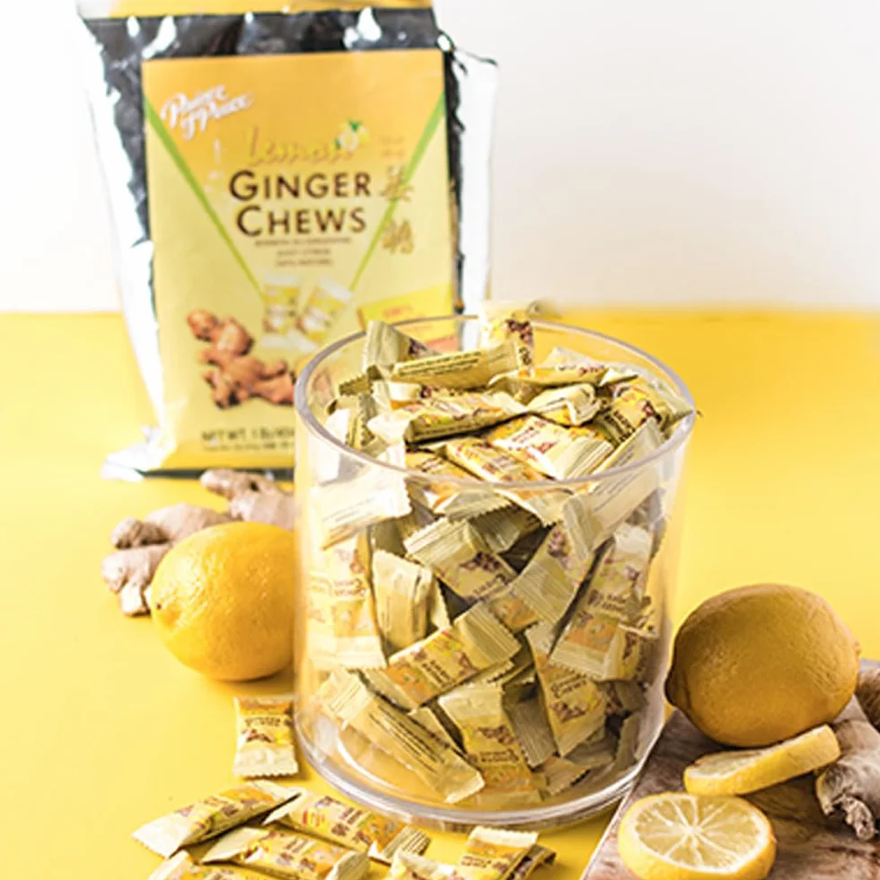 Prince of Peace Gingembre à mâcher au citron, 1 lb - Bonbons naturels confits
