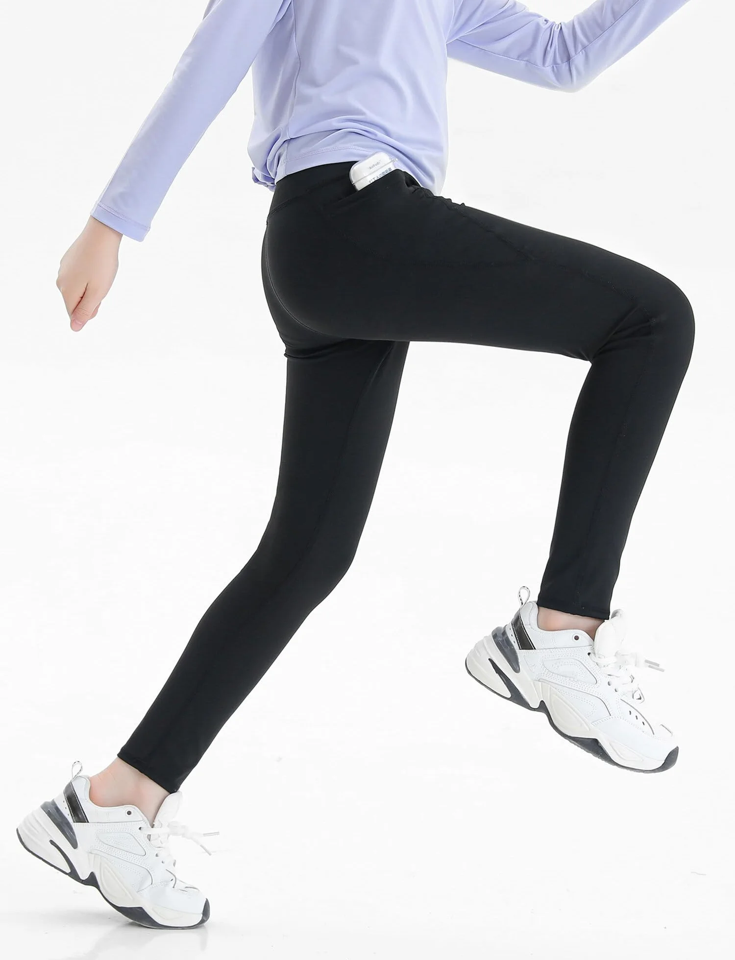 SEAUR Legging de Sport Fille 4-12 Ans Gymnastique Yoga Pantalon Fitness 100-150cm