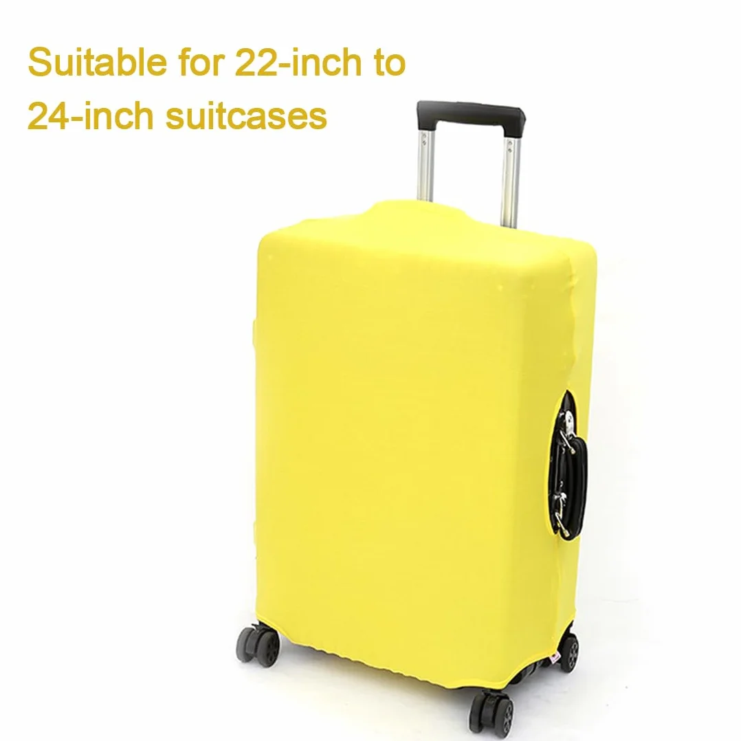 SURALIN Housse Protection Valise jaune, Housse de Valise élastique anti-rayures