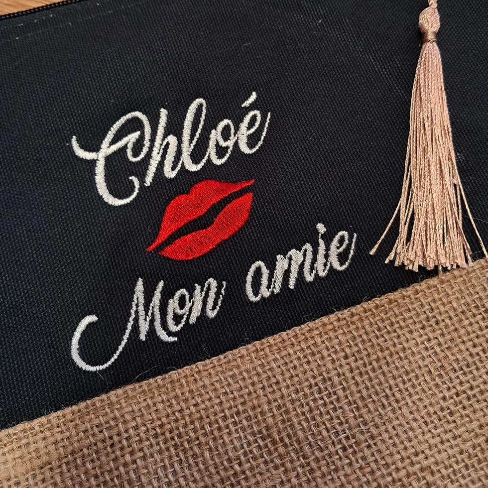 Trousse de Toilette personnalisée Coton Jute 10 Coloris 18x27x5cm