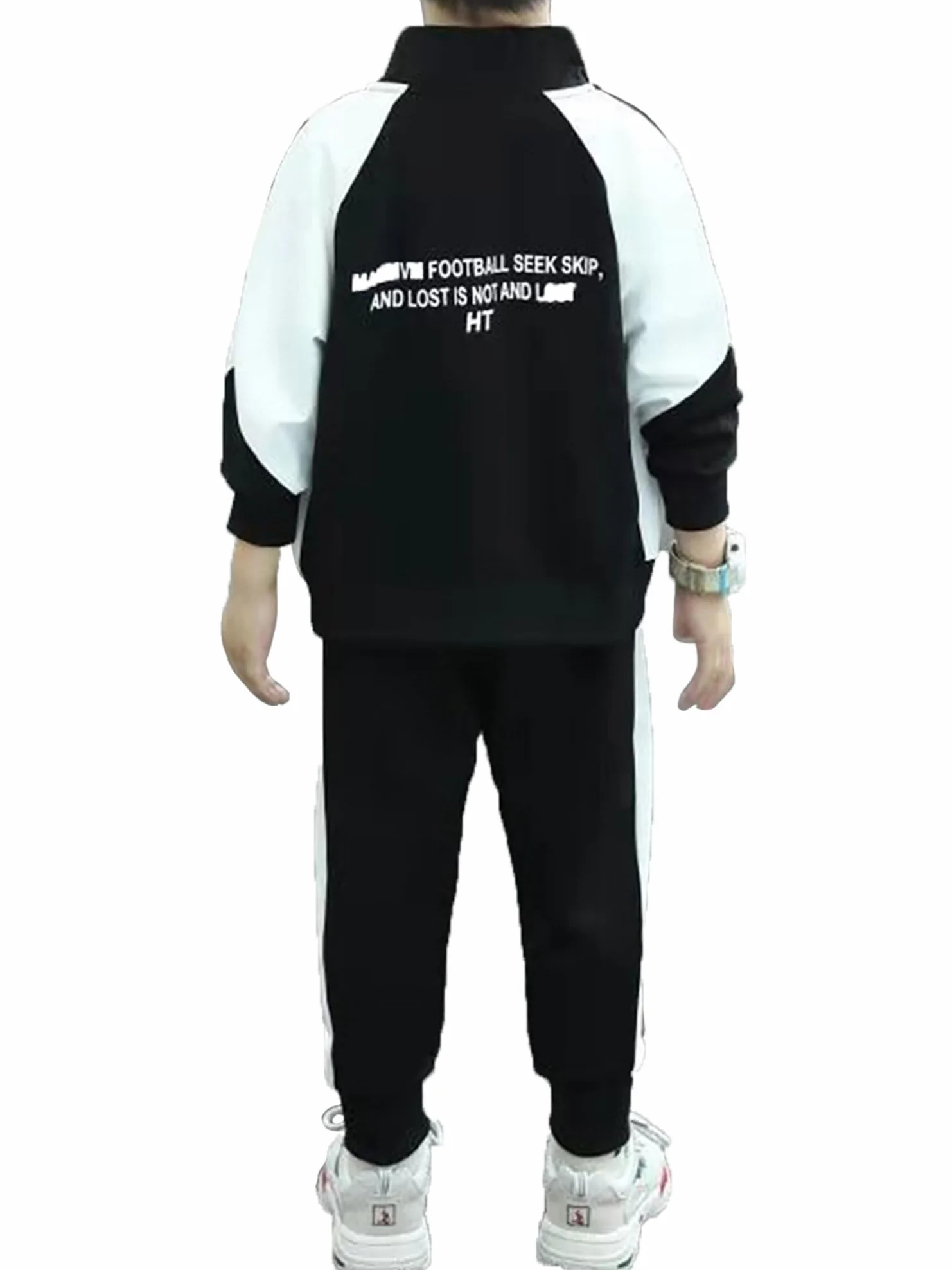 MSemis Ensemble de Survêtement Garçon Sweat Manches Longues Pantalon Jogging Enfant 5-14 Ans