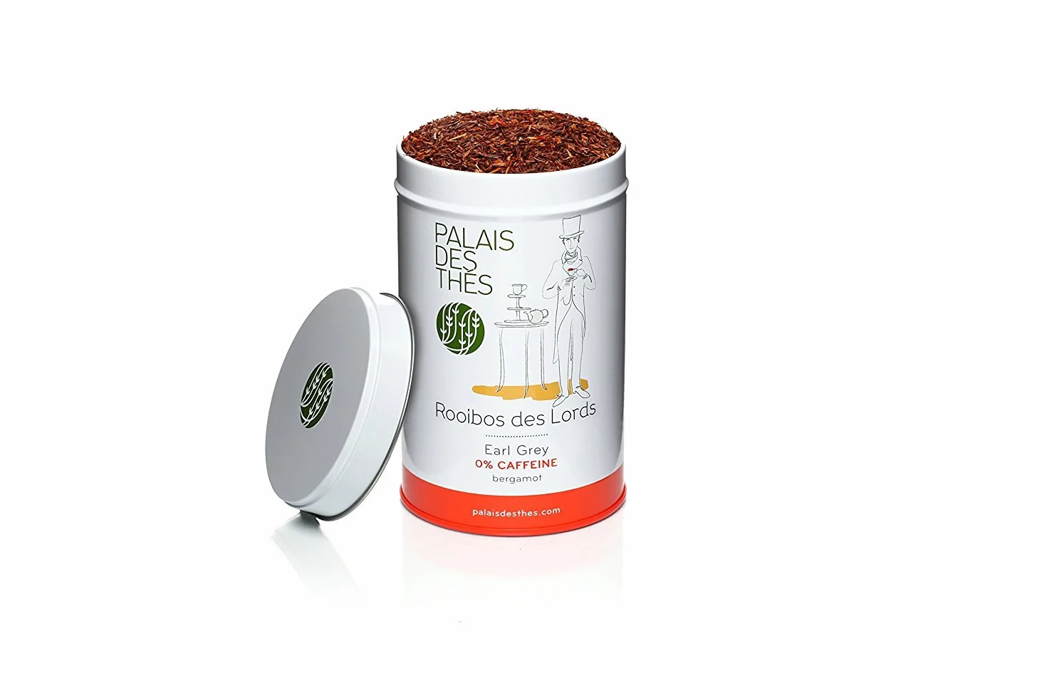 Palais des Thés, ROOIBOS DES LORDS, Rooibos d'Afrique du Sud, Sans théine, Notes zestées de bergamote, Boîte métal 100g