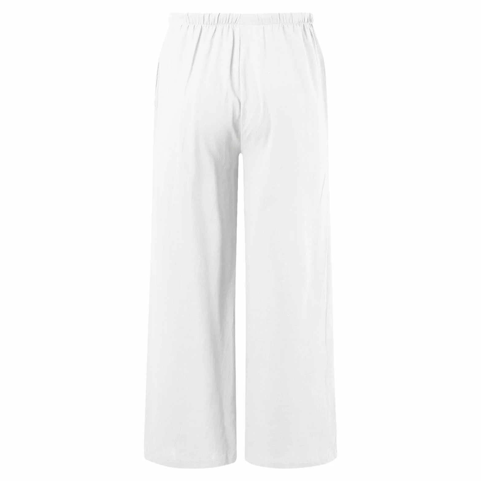 Pantalon de survêtement doux léger jambe large taille haute extensible enfants uni droit décontracté sport avec poches