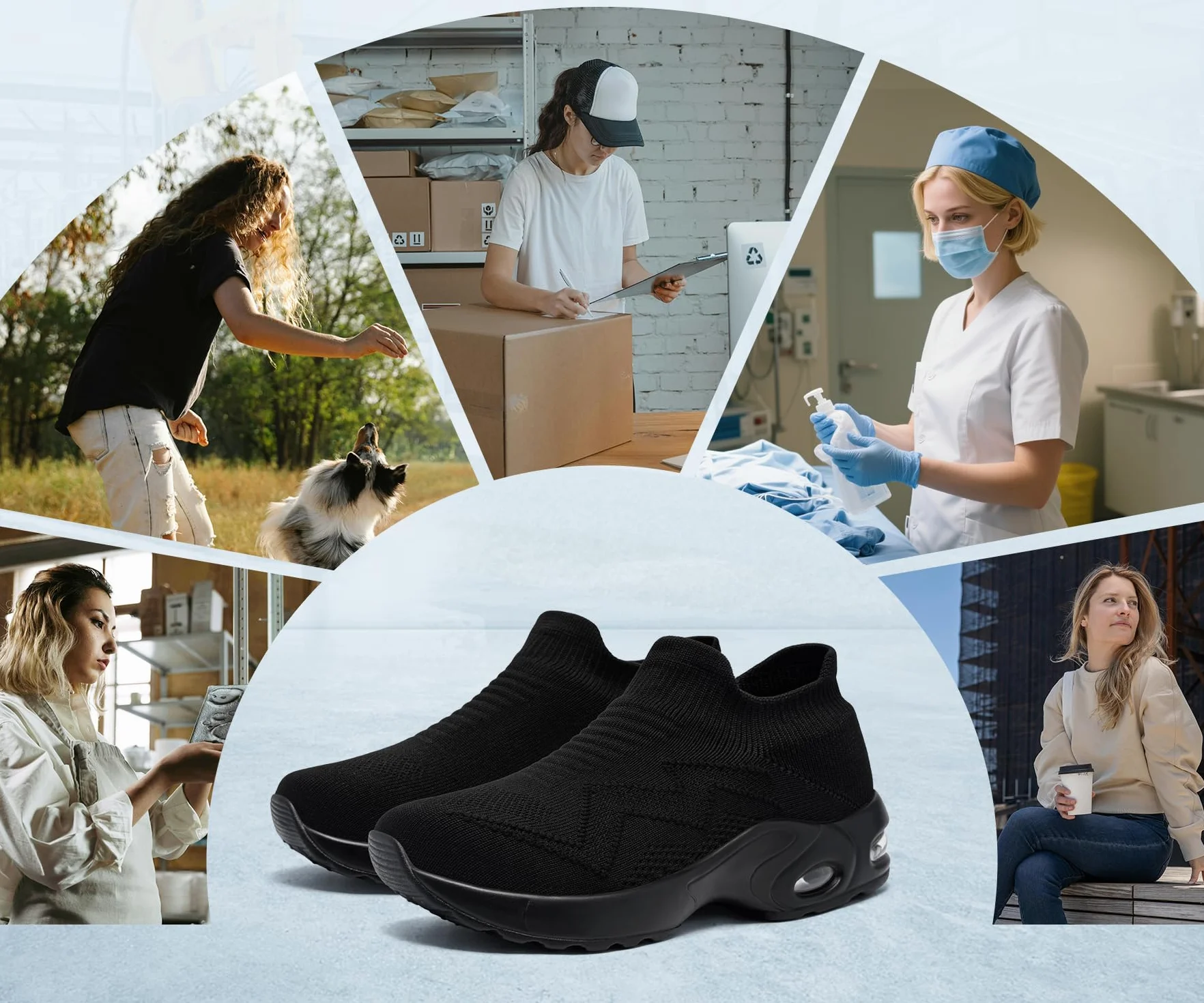 LARNMERN Chaussures de Sécurité Femmes Ultra légère sans Lacets Hands-Free Respirante 35~42.5EU