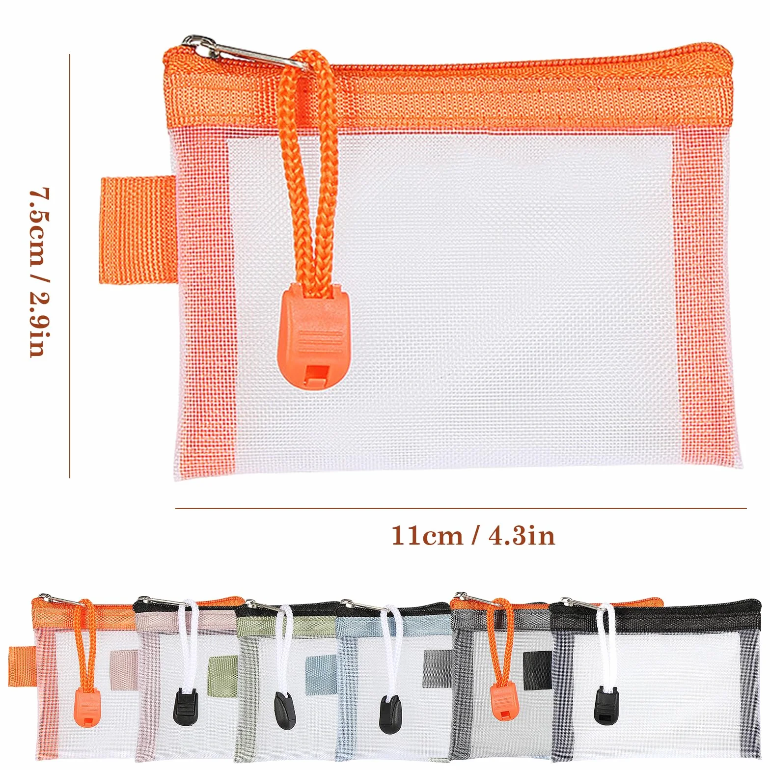 Trousse de Maquillage Petite en Maille, Mini Trousse de Toilette Voyage Imperméable avec Fermeture Éclair