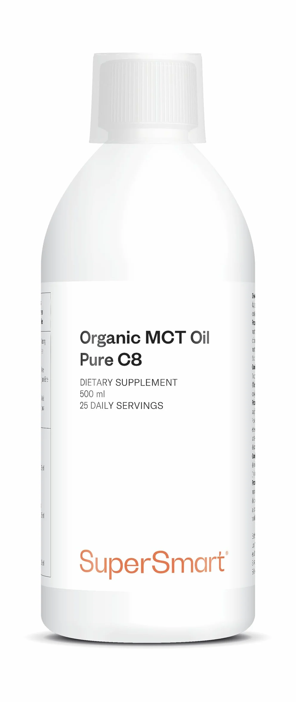 Huile TCM de Coco BIO Dosée à 98% de C8 - Preworkout - Vegan - SuperSmart | Gestion du Poids - Aide à Soutenir le Métabolisme et à Réduire l'Apport en Glucides - Régime kéto - Sans Gluten