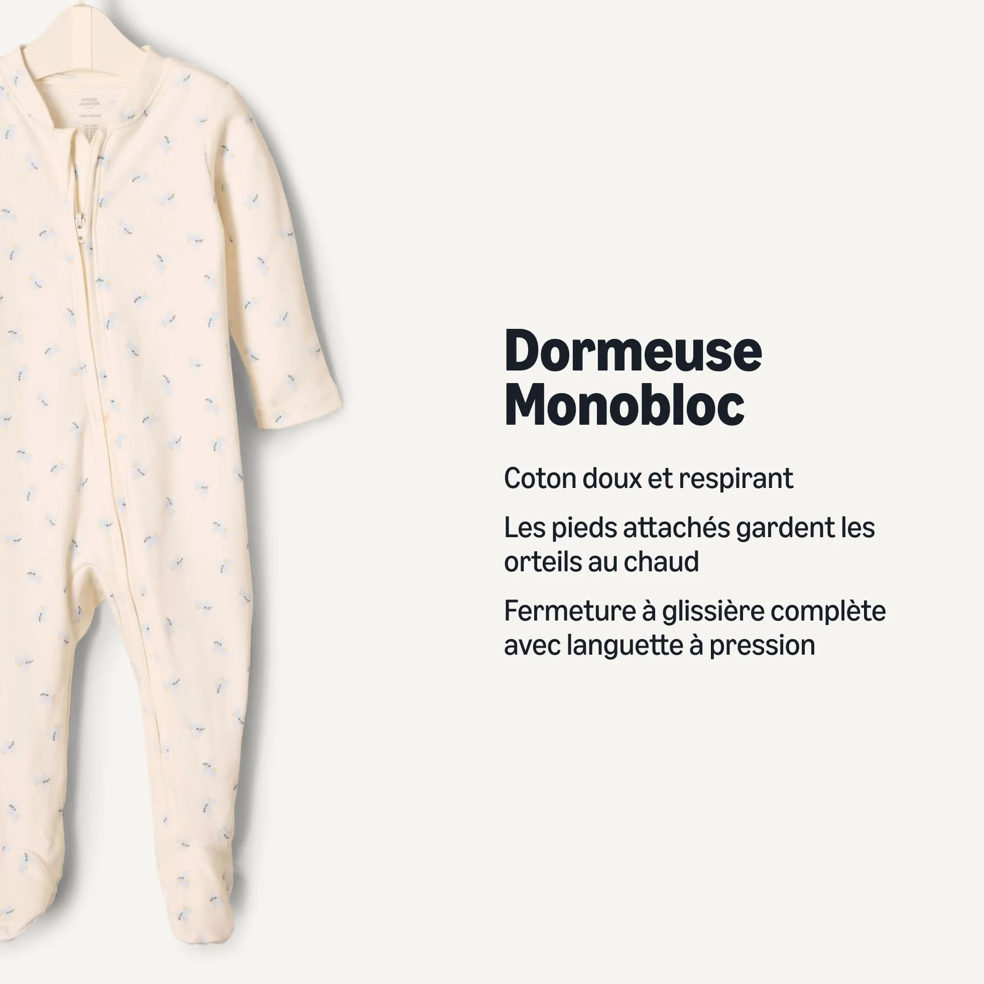 Amazon Essentials Sofia Grainge Grenouillère Pieds Coton Mixte Bébé Lot 2