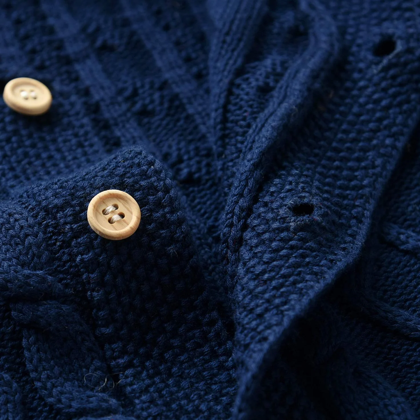 Gilet Cardigan à Torsades Bébé Garçon Fille Tricot Manteau Manches Longues Automne