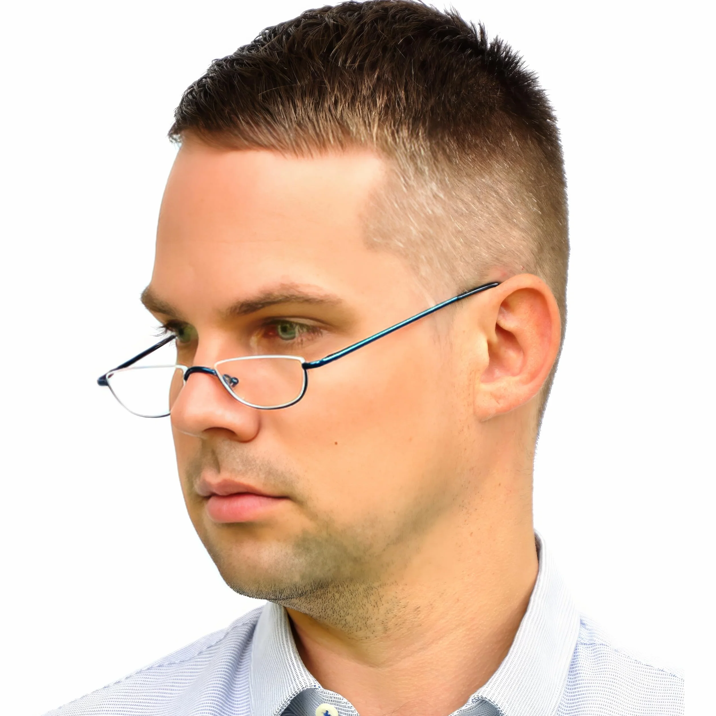 Lunettes de Lecture Demi Lune Style Vintage Cadre en Acier Inoxydable Unisexe Homme et Femme avec Étui