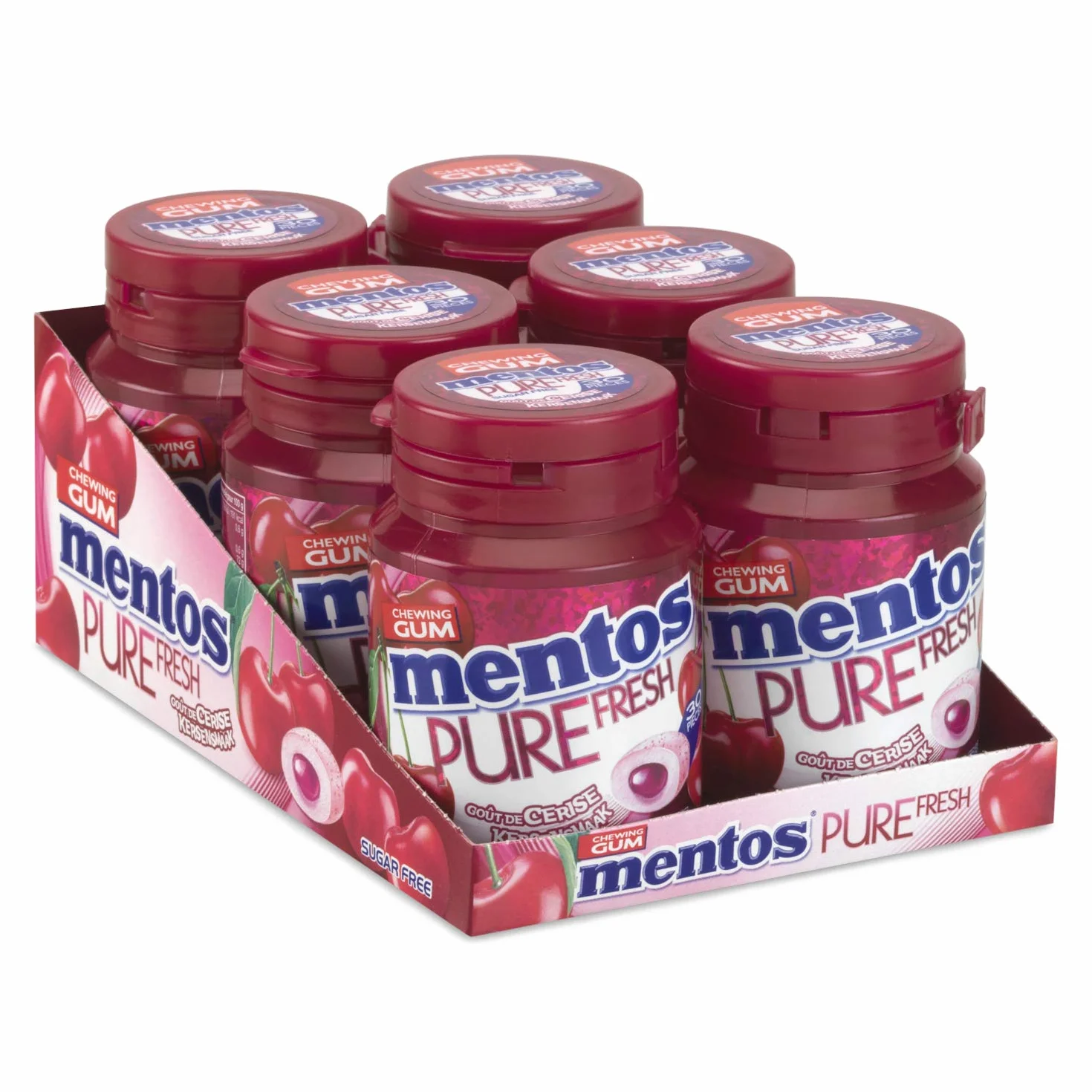 Mentos Pure Fresh Cerise 6 boites Dragées