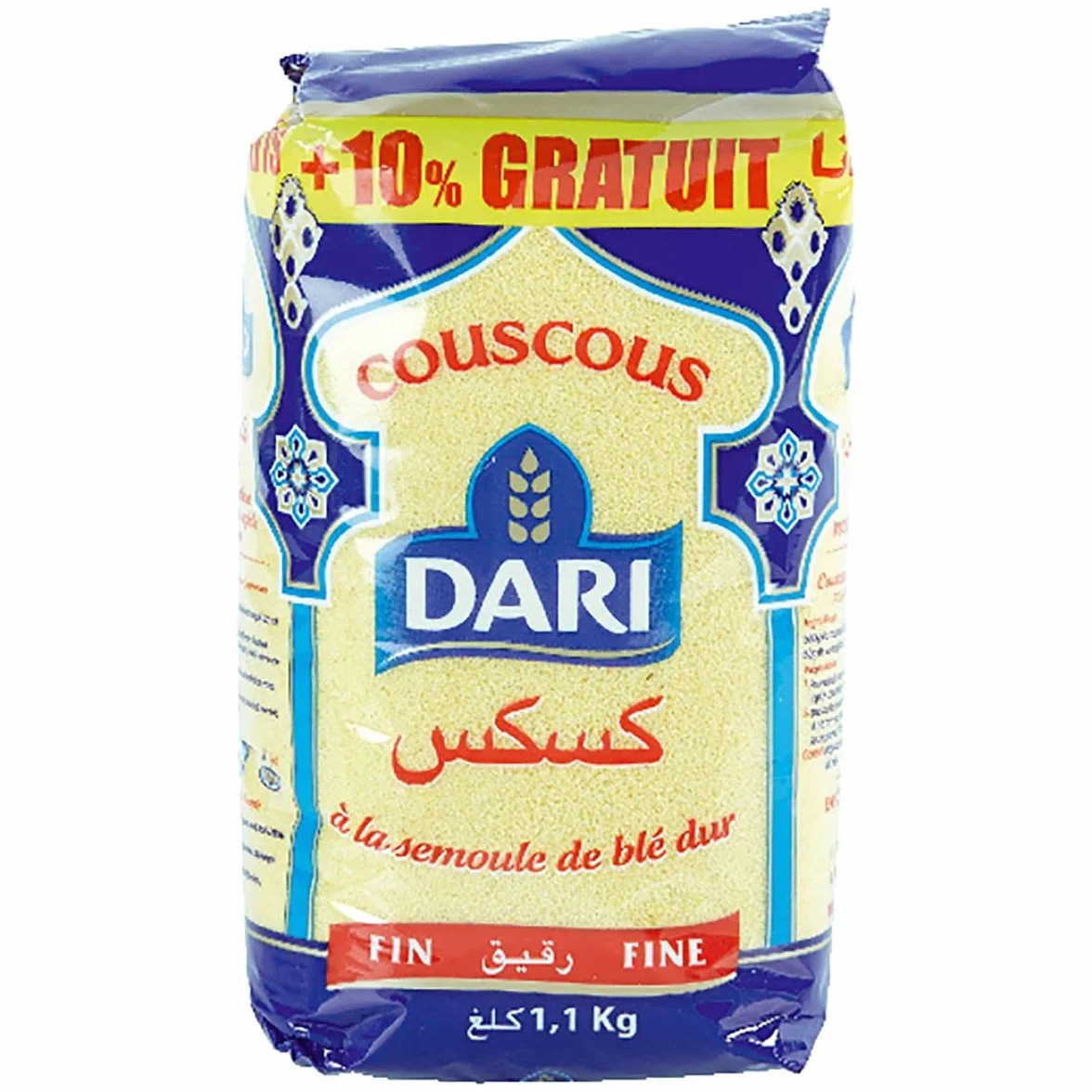 Lot de 3 unités *** DARI Couscous fin 1kg