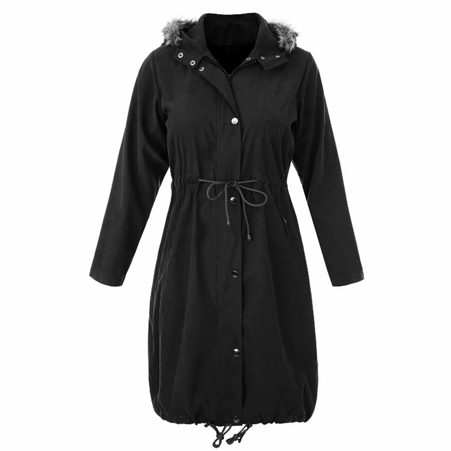 Manteau d'hiver en polaire pour enfant avec col à capuche - Grossesse automne/hiver
