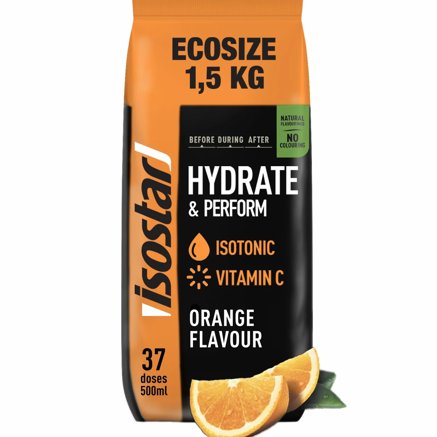 ISOSTAR – Hydrate & Perform Orange – Poudre Boisson Isotonique Sport – Boisson Énergétique Endurance avec Électrolytes, Vitamine C & B1 – Hydratation Running, Vélo & Trail – 1,5 kg