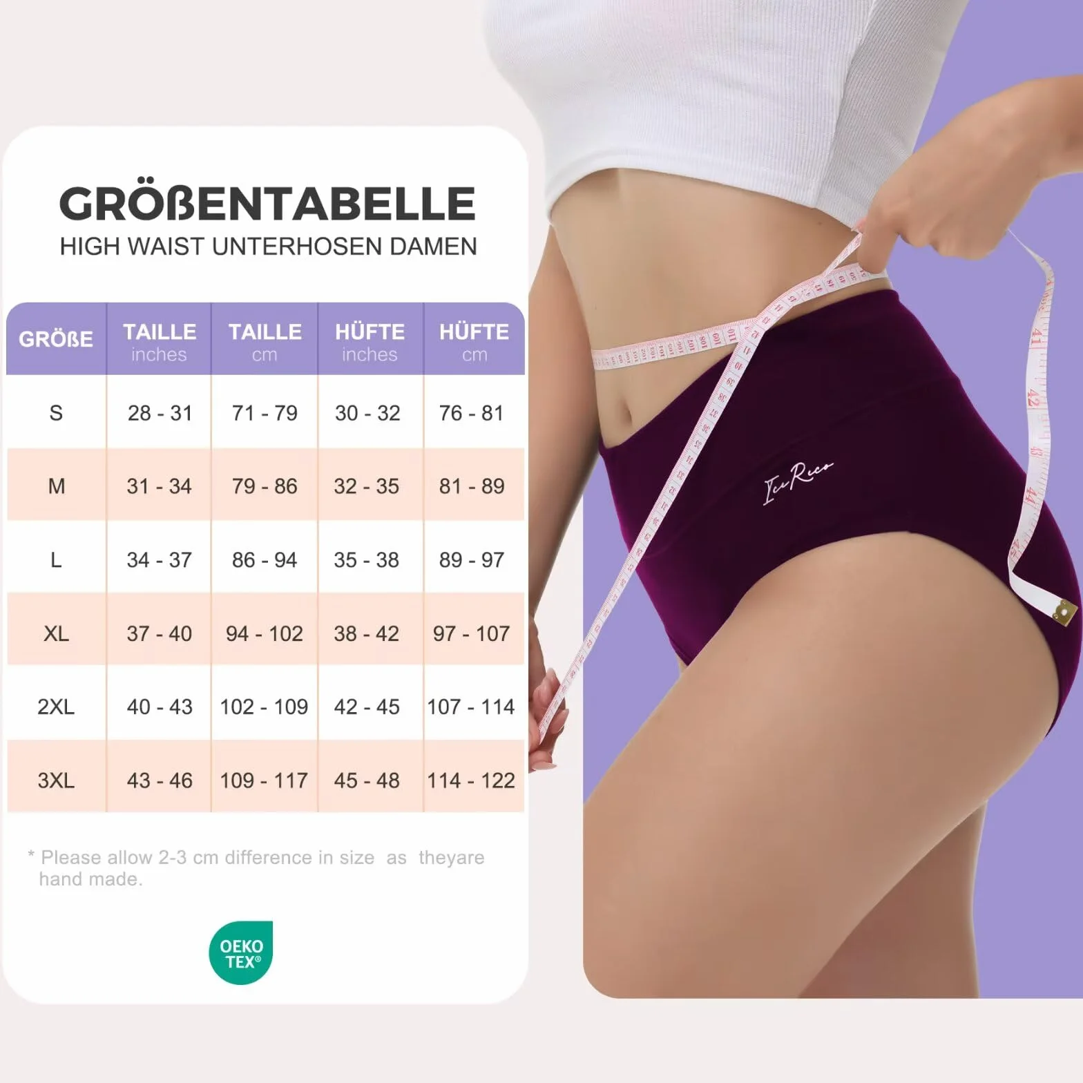 Culotte Femme Coton Taille Haute Lot de 5 Confort Stretch Ventre Plat