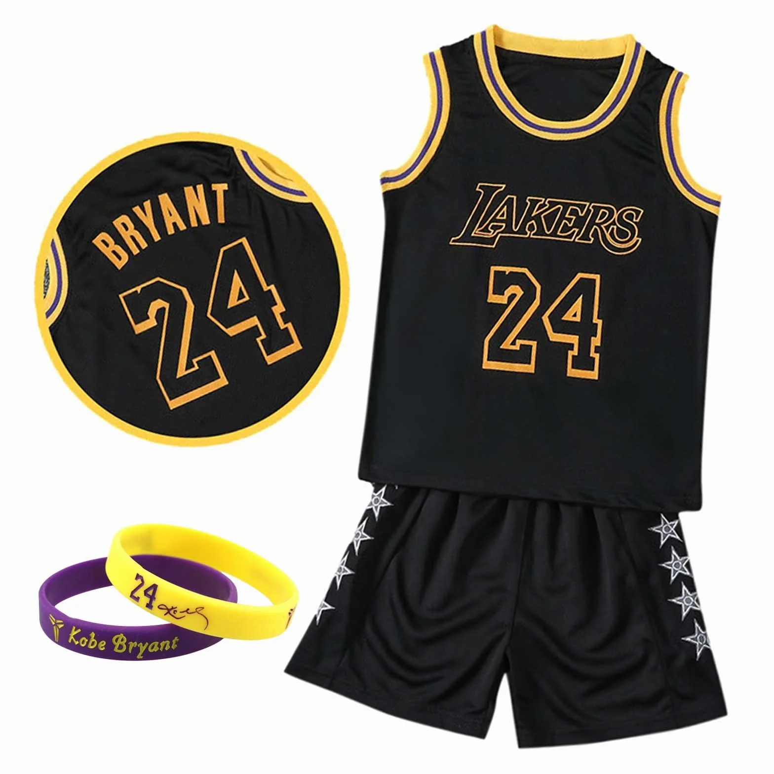 Kit de Maillot de Basket-Ball Enfants Jersey Garçons Sportswear Gilet sans Manches Hauts et Shorts Sports Set Survêtement d'été