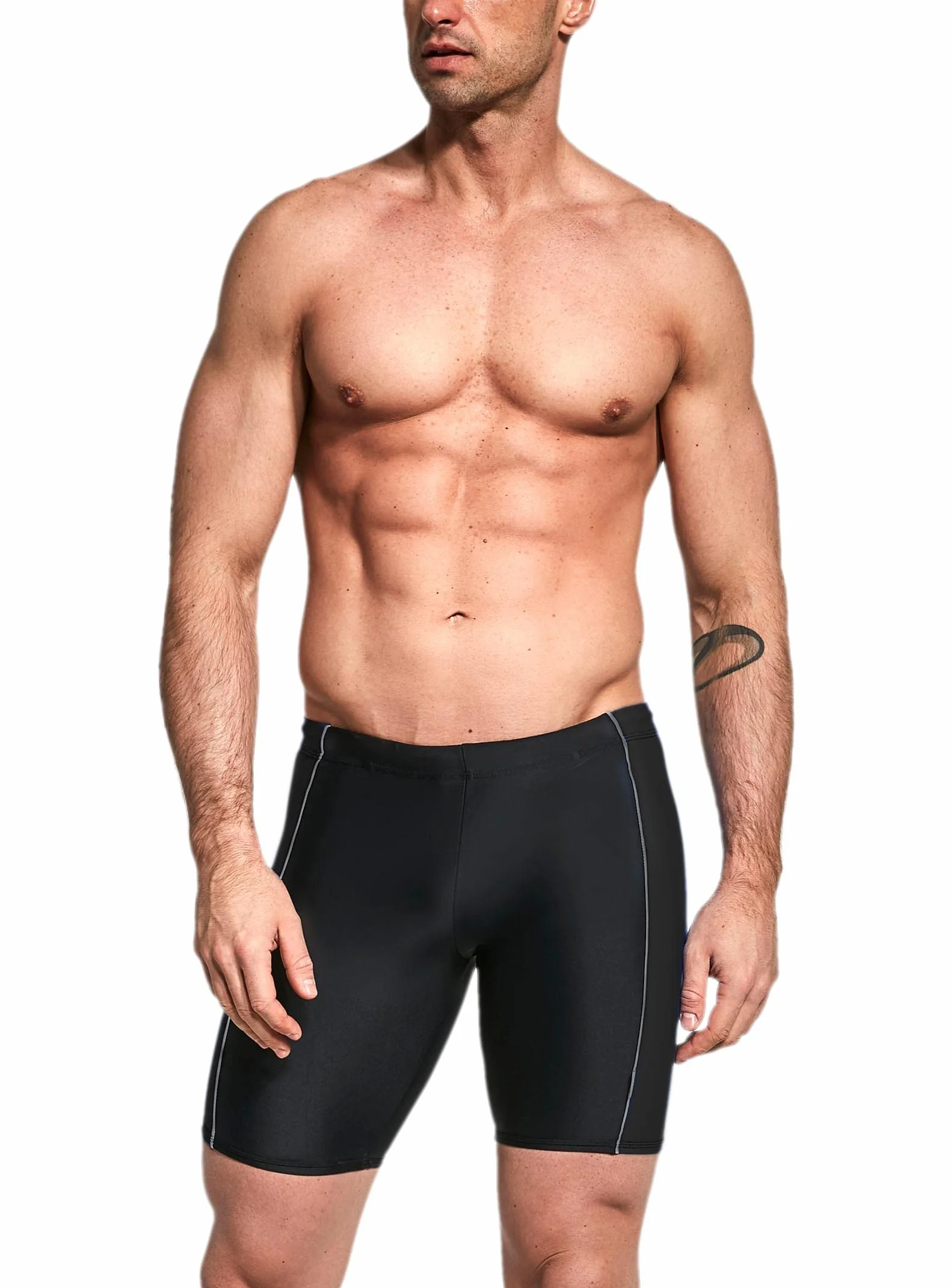 Aquarti Maillot de Bain Sport Long Boxer Homme Jammer