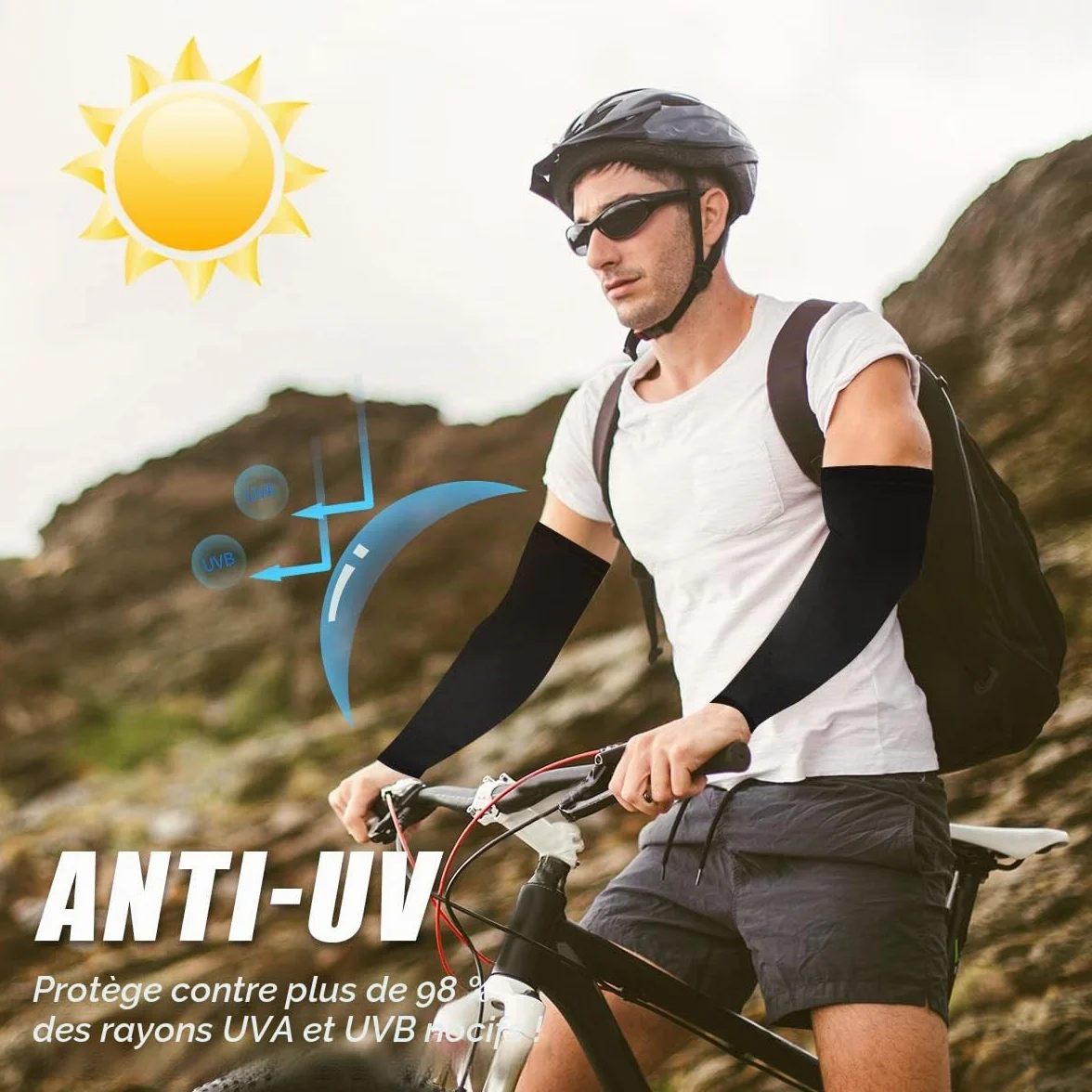 Manchons de Bras Anti-UV Respirants pour Volleyball, Cyclisme, Basketball, Course à Pied