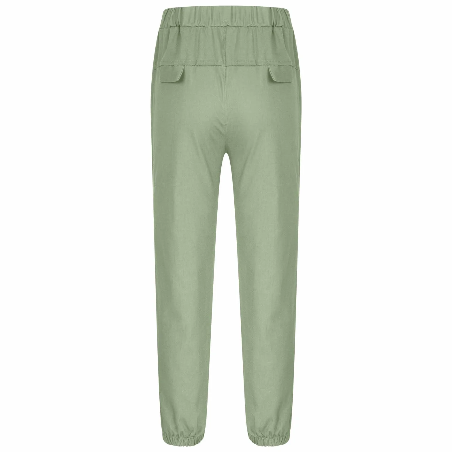 Pantalon Lin Enfant Garçon 4-17 Ans Léger Été Sport Casual Respirant avec Cordon Taille Elastique Poches