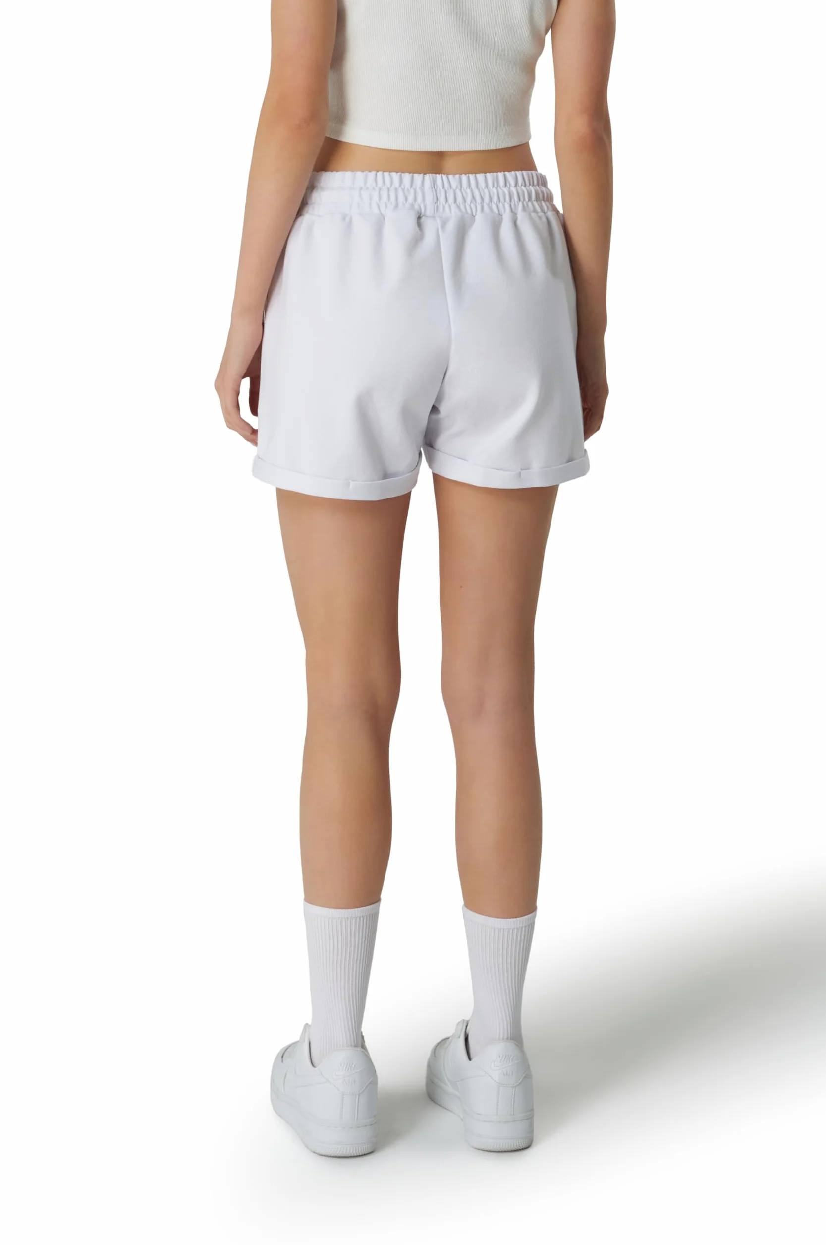 Smith & Solo Short Sport Femme en Coton, Taille Haute, avec Poches, pour Jogging Yoga Fitness