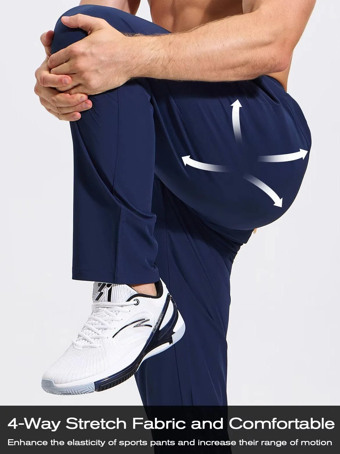 Gaiatiger Pantalon de Jogging Homme Séchage Rapide Sport Training avec Poches Zippées