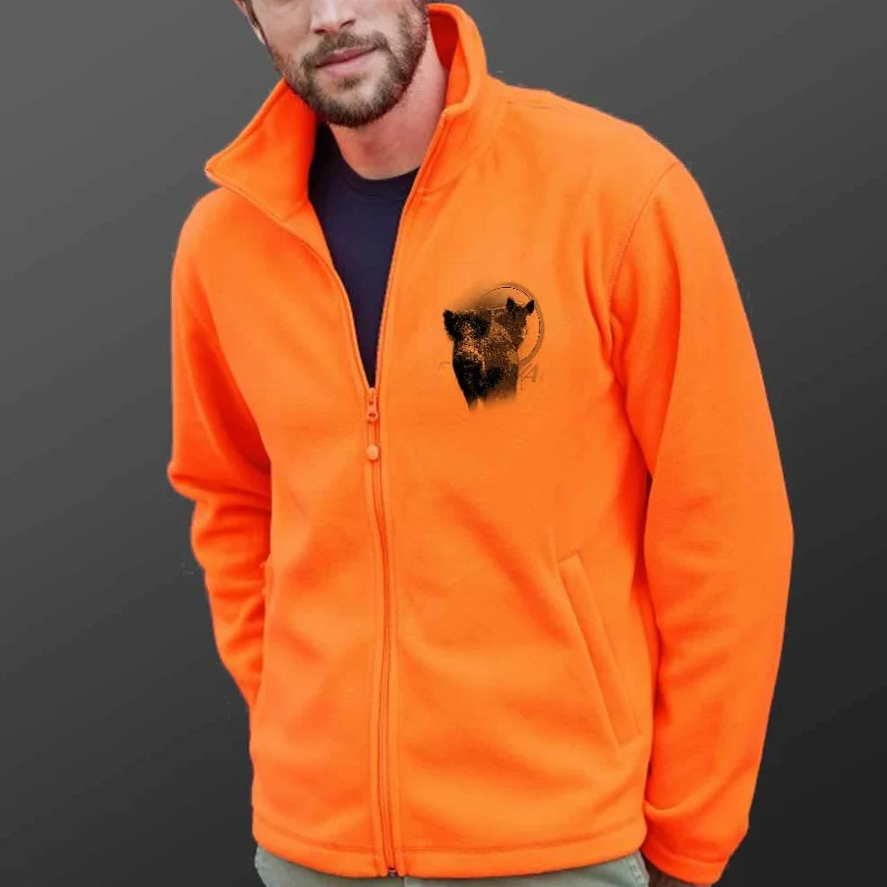 Veste Polaire Chasse personnalisée avec Sanglier