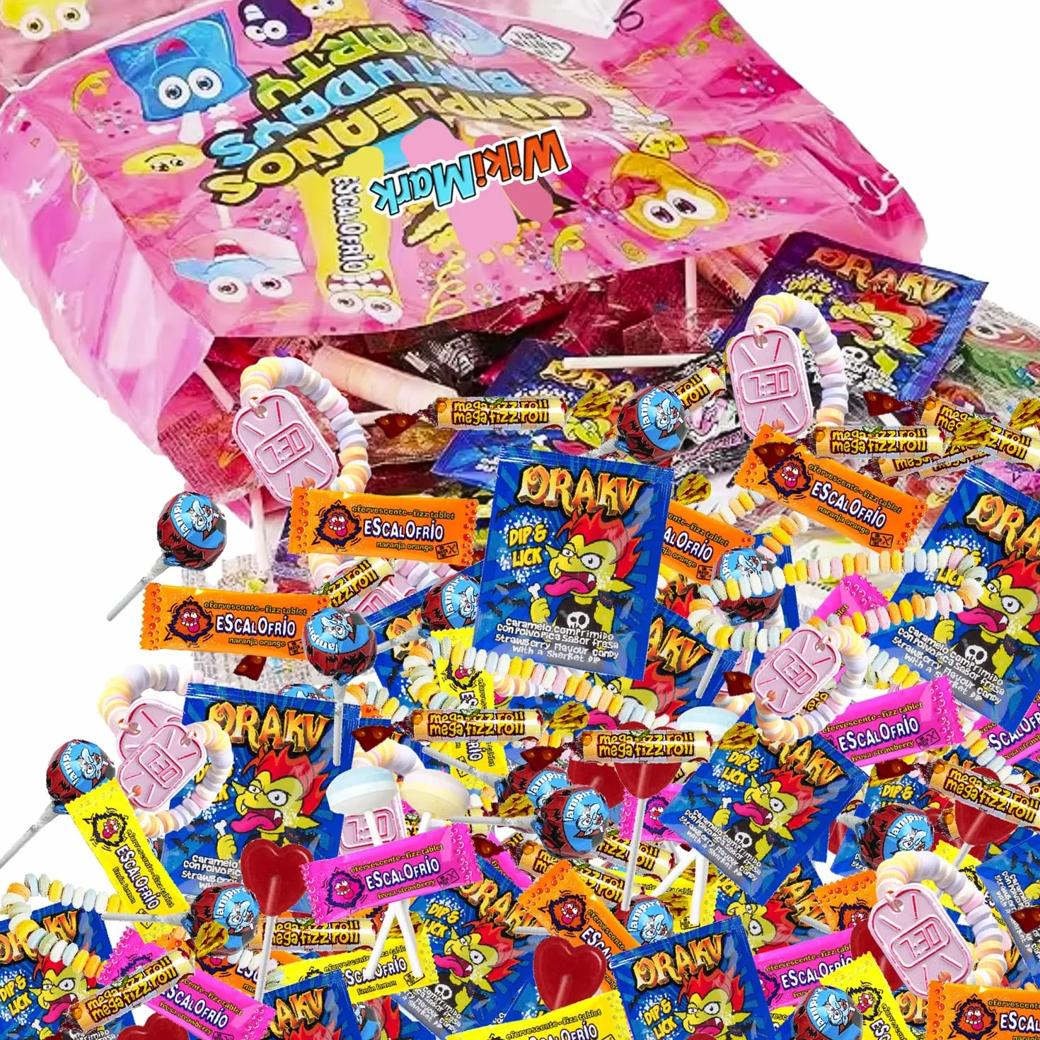 Méga paquet de 500 g de bonbons d'anniversaire. Friandises fourrés à la piñata. Bonbons sans allergènes. Bonbons d'anniversaire pour enfants.