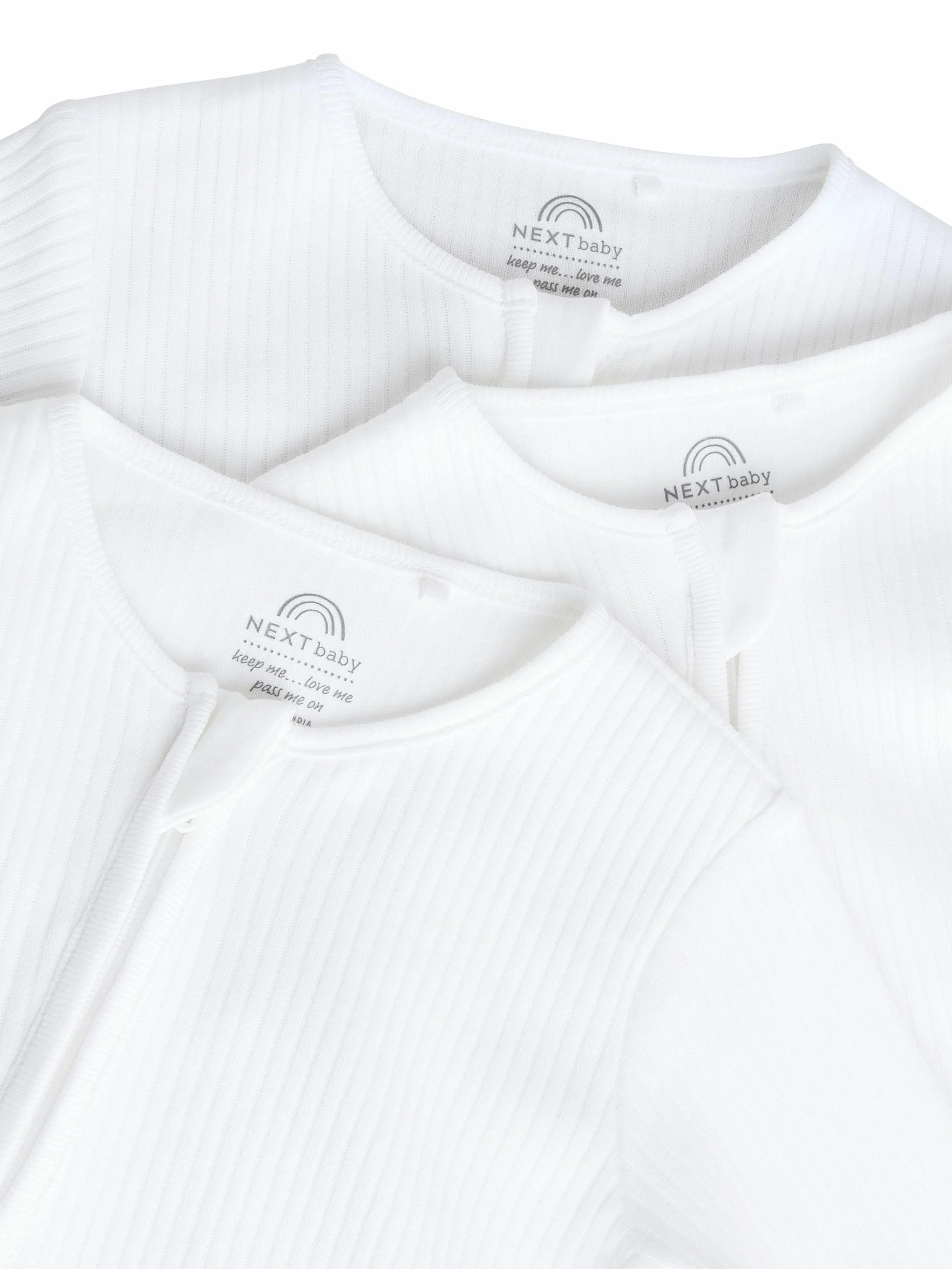 NEXT Bébé Dors-Bien 100% Coton sans Pieds avec Fermeture zippée Double-Sens, Lot de 3