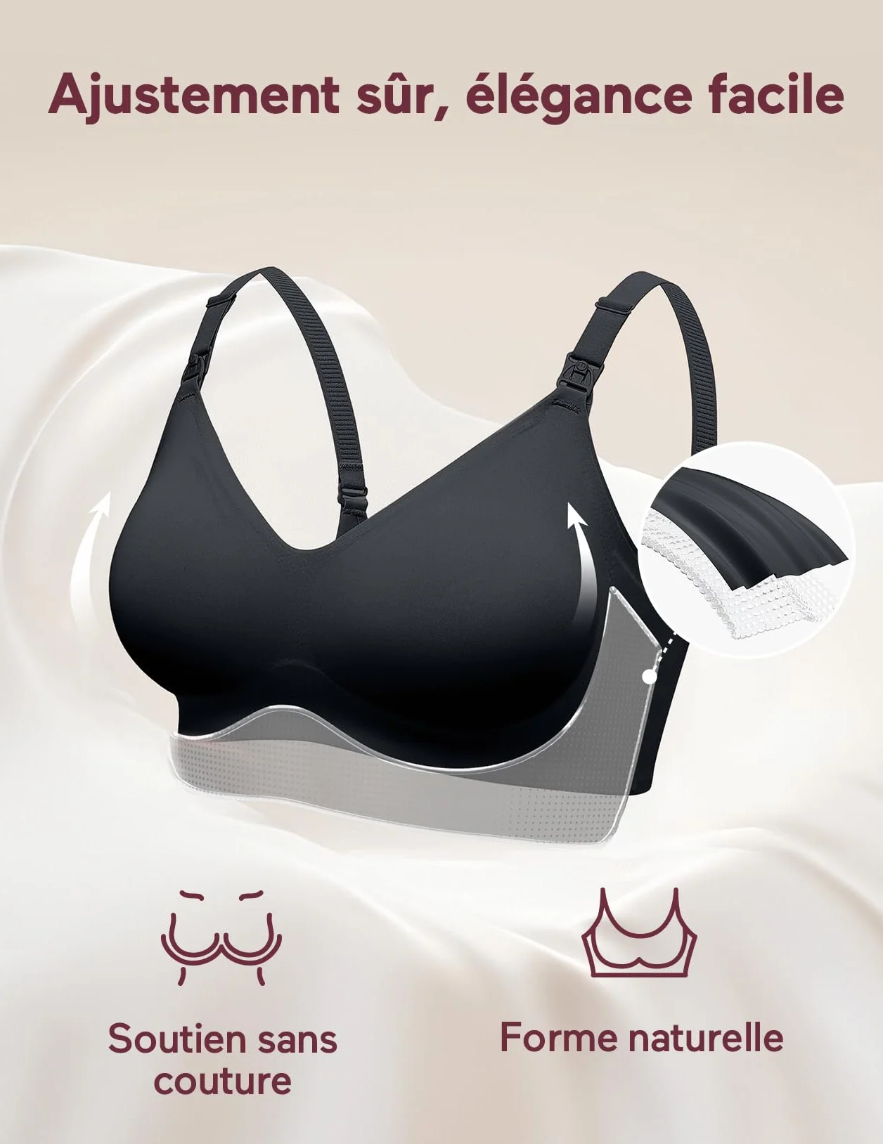 Momcozy Soutien-Gorge Allaitement sans Couture Brassière Confort sans Armature