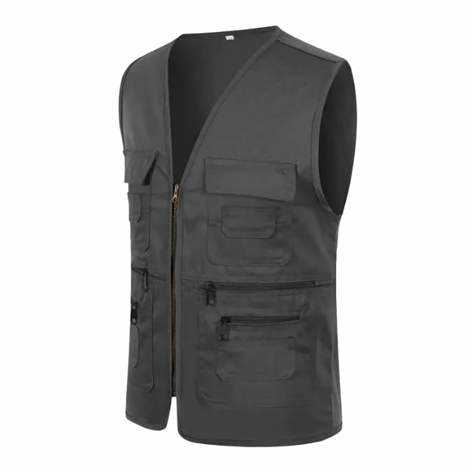 Gilet cargo homme extérieur travail pêche voyages plusieurs poches