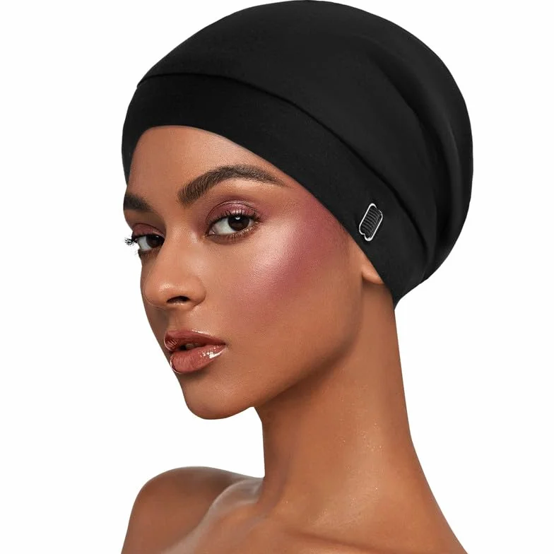 flintronic Bonnet de Sommeil en Soie Unisexe, Coiffe pour Chimio et Soin Capillaire