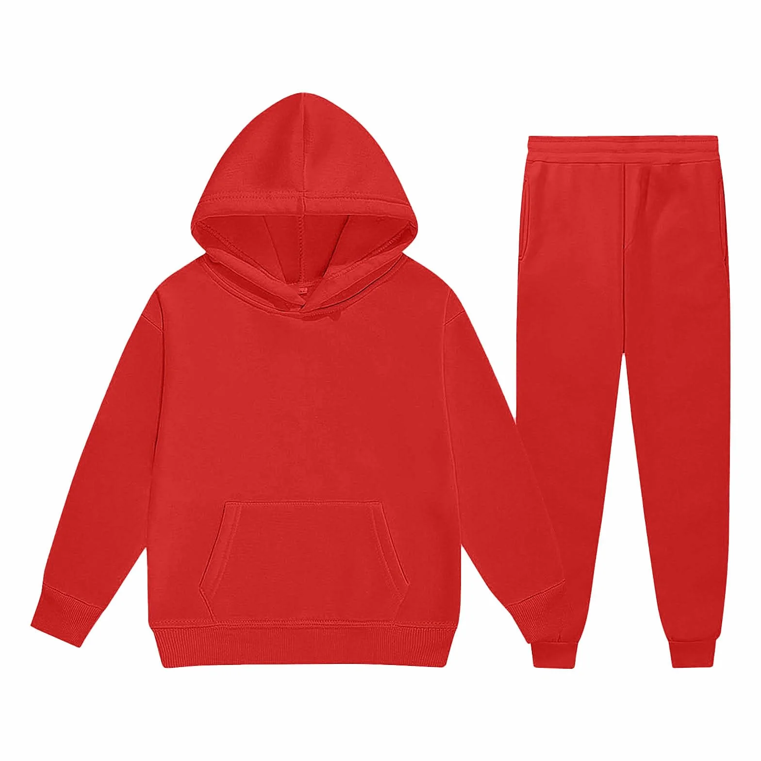 Ensemble Sport Enfant Deux Pièces Capuche Filles Tenue Confortable Tissu Doux